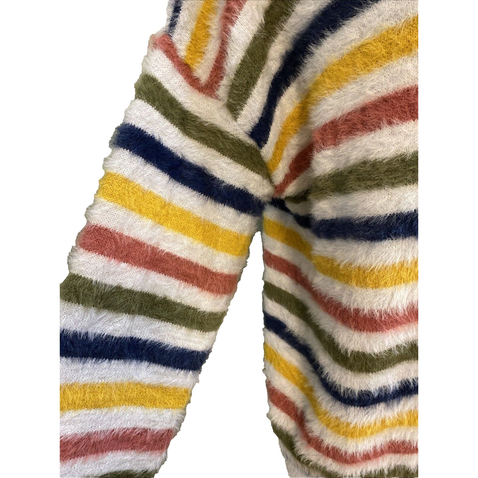Anthropologie Anthropologie Oliver Striped Soft Multicolor Hooded Sweater Size L / US 10 / IT 46 - 3 Thumbnail