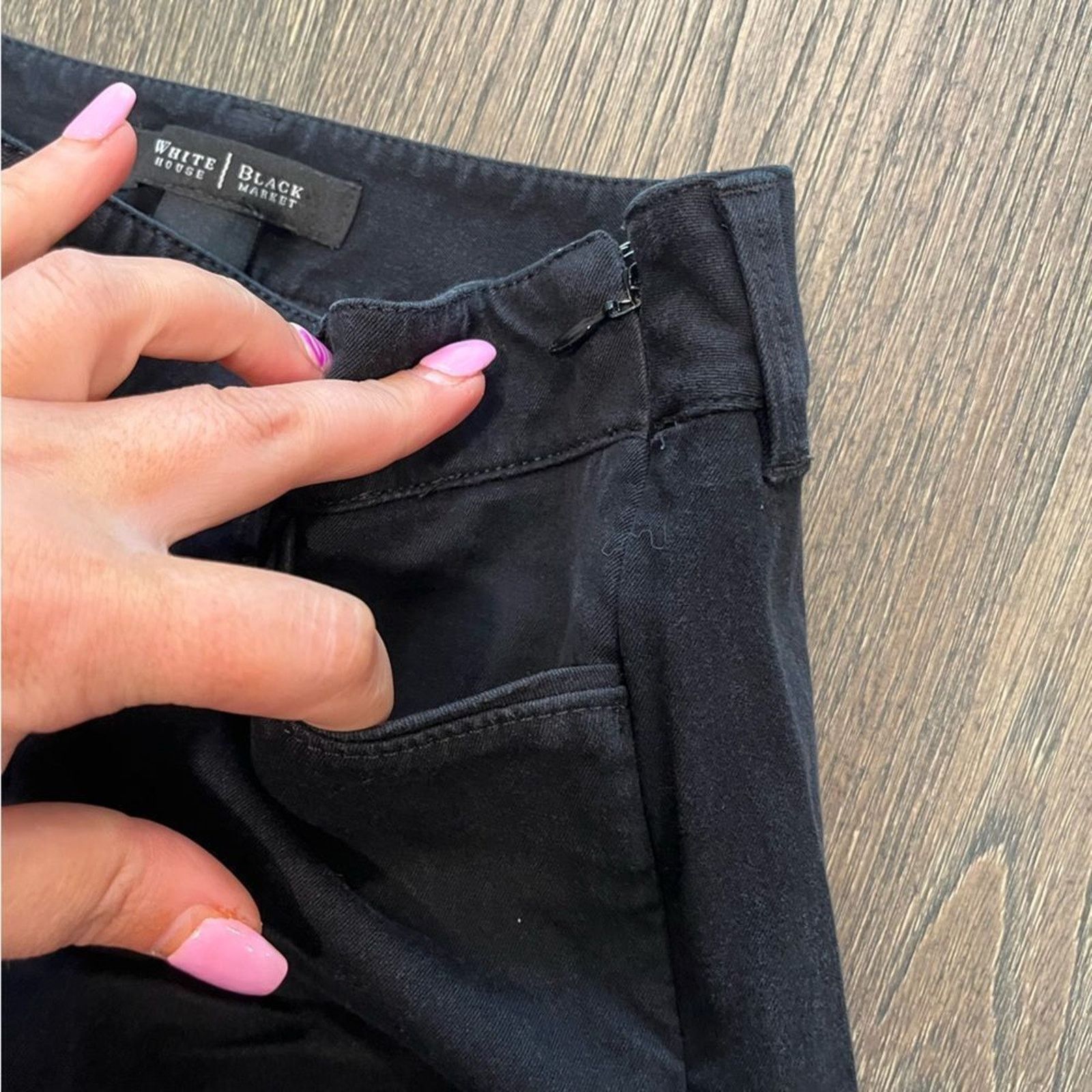 White House Black Market White House Black Market Slim Leg Black Mid Rise Jeans Size 25" / US 0 / IT 36 - 5 Thumbnail