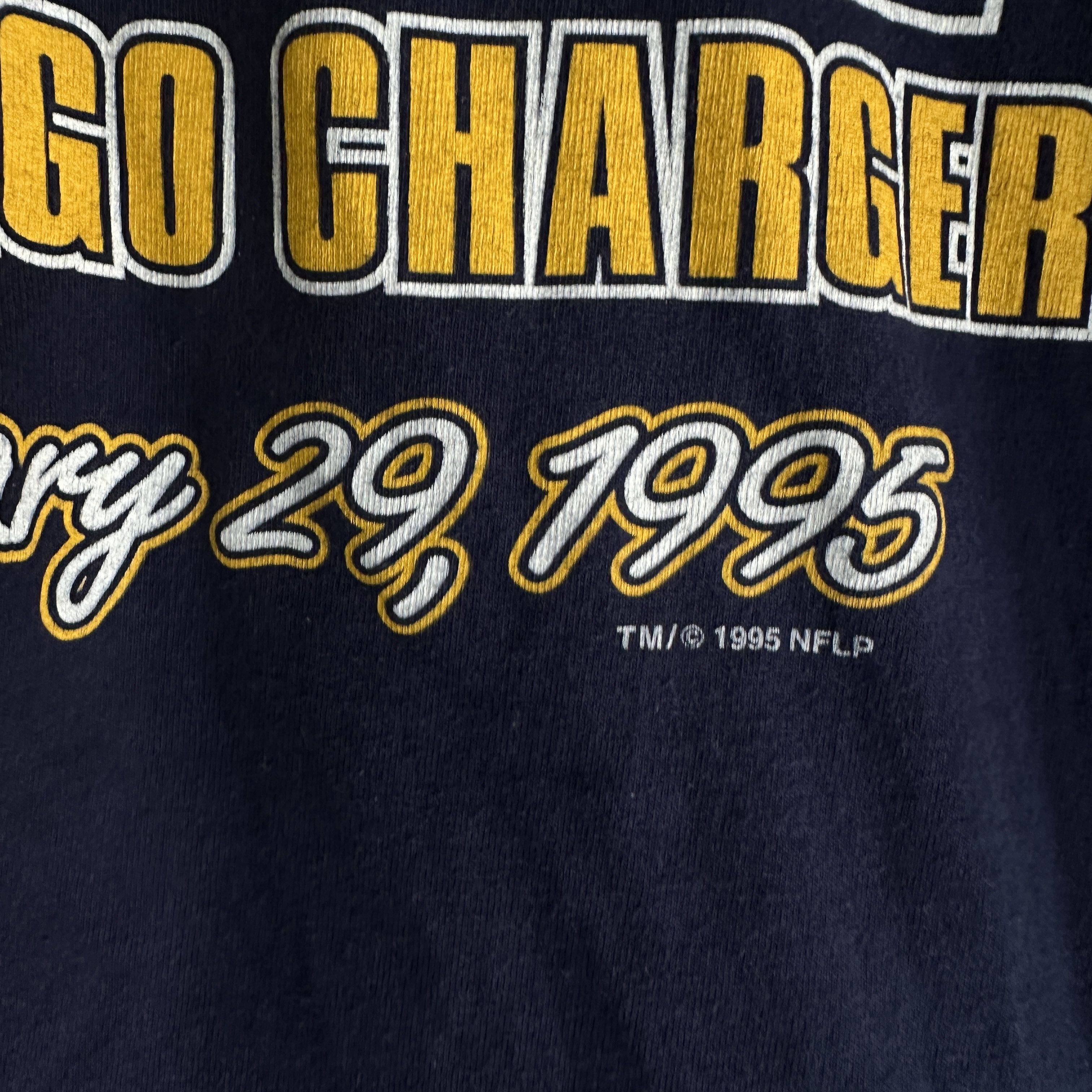 Salem Sportswear Vtg San Diego Chargers T-Shirt Salem 1995 Superbowl Believe Size US M / EU 48-50 / 2 - 4 Thumbnail