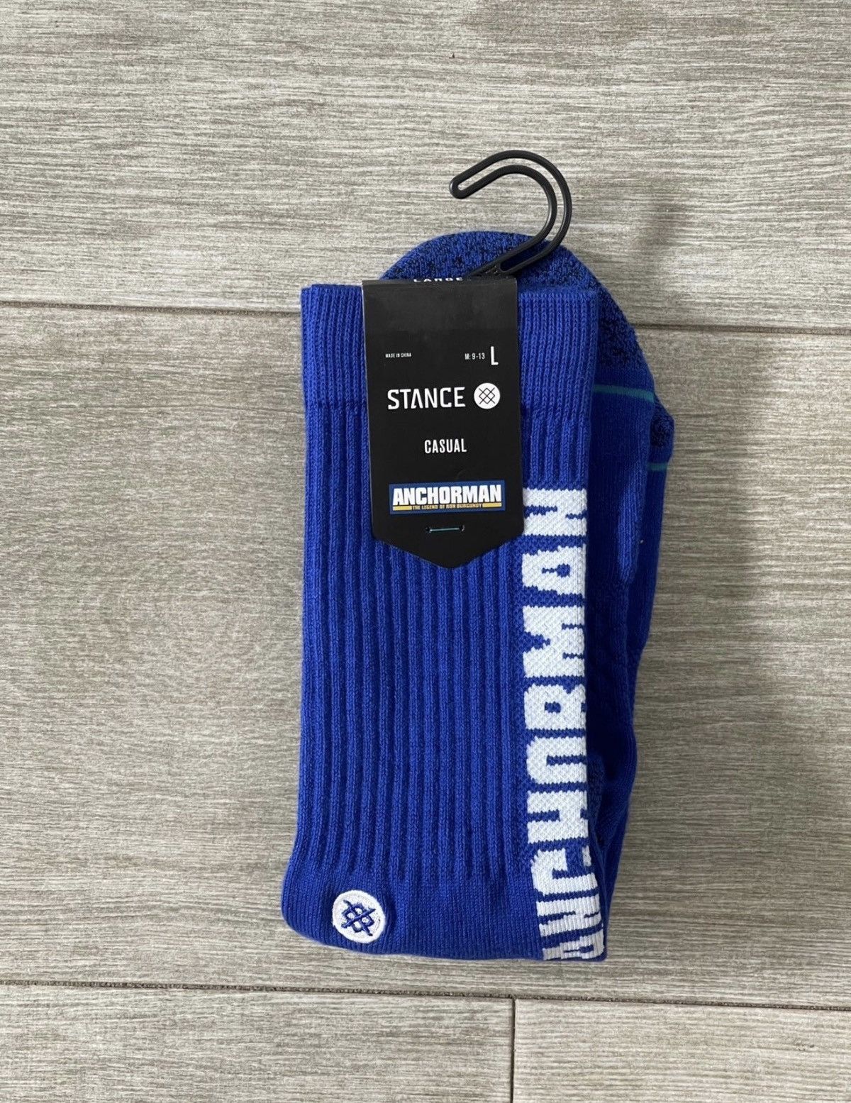 Stance Socks Stance Anchorman The Legend Blue Casual Crew Socks Sz Large Size ONE SIZE - 5 Thumbnail