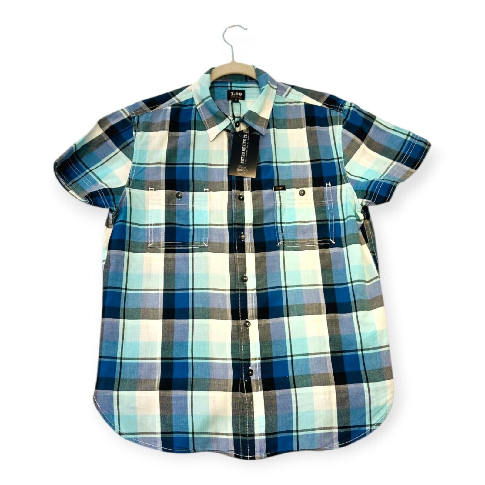 Lee Lee Shirt Men's UK Size M Blue Plaid Pockets Embroidered Size US M / EU 48-50 / 2 - 2 Thumbnail