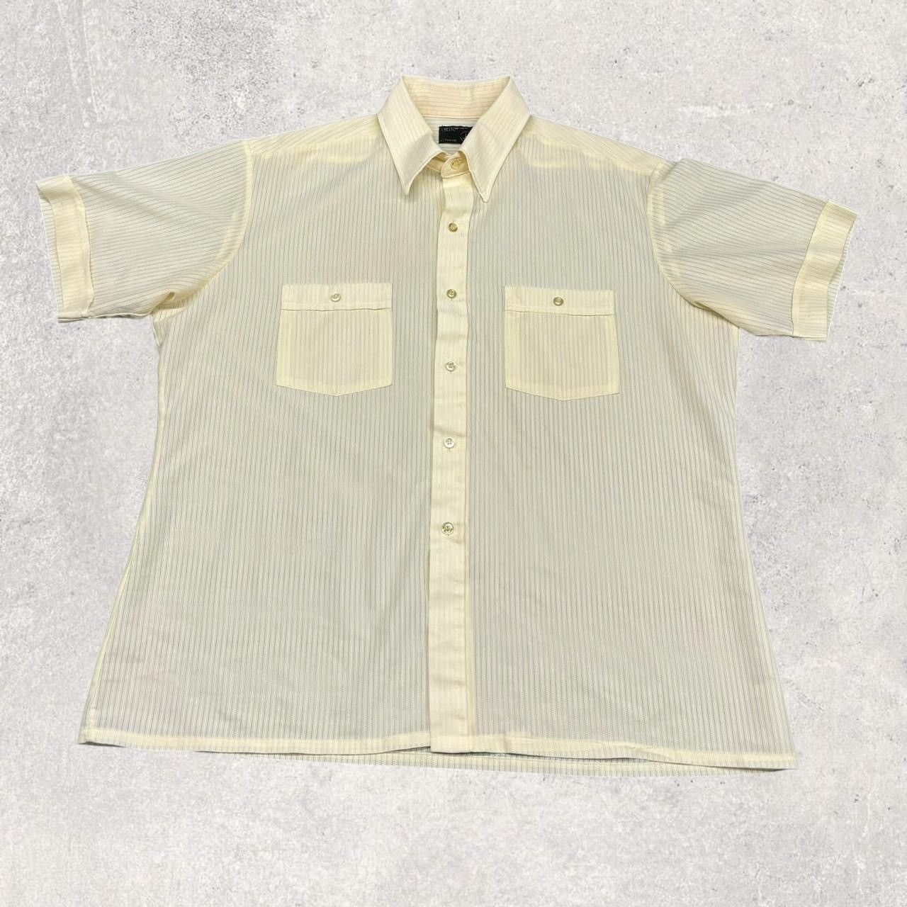 JCPenney × Vintage 1970s Vintage Pale Yellow Button Up Shirt Size US L / EU 52-54 / 3 - 1 Thumbnail