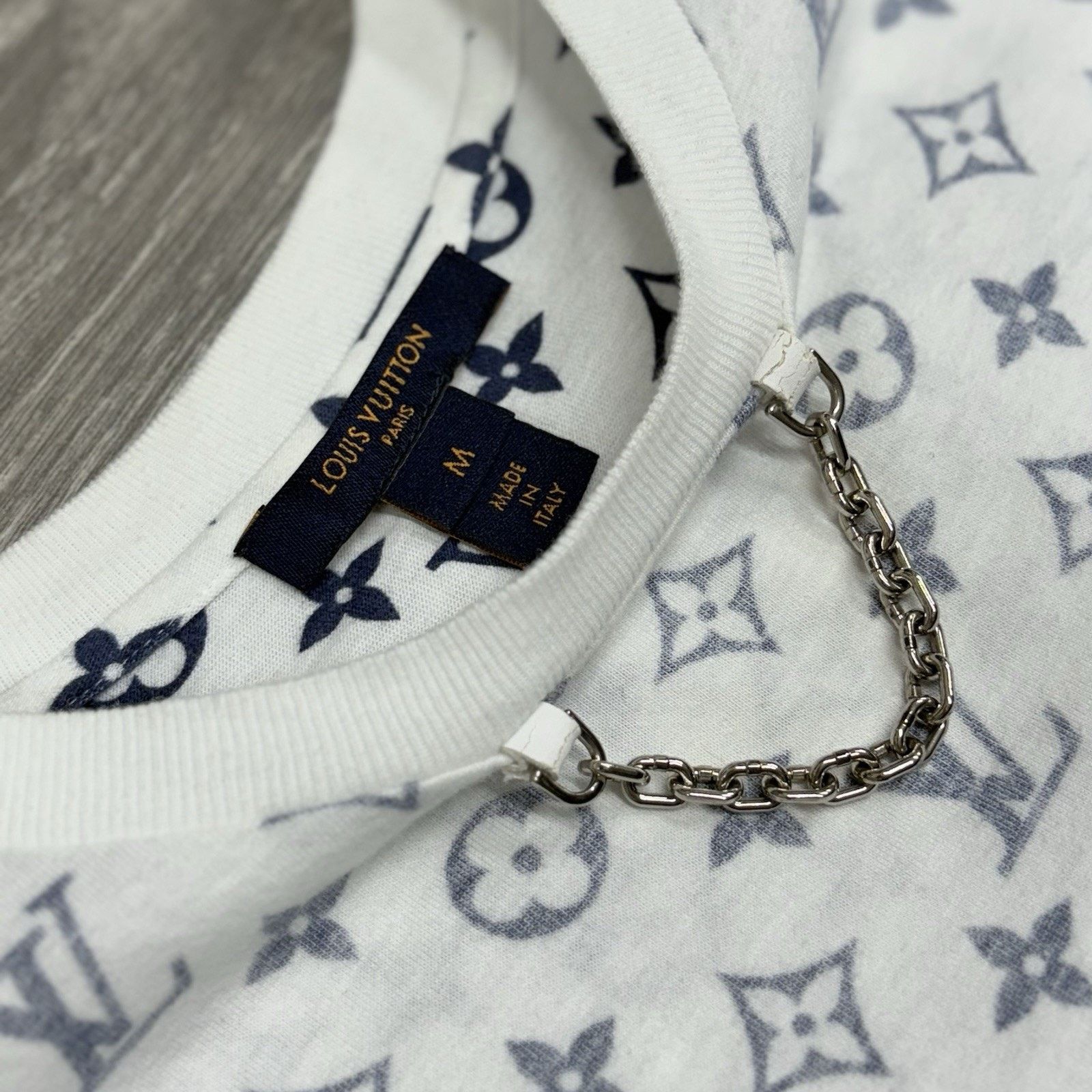 Louis Vuitton Louis Vuitton Chain Monogram Print ' White Blue ' VERY CLEAN Size US M / EU 48-50 / 2 - 12 Thumbnail