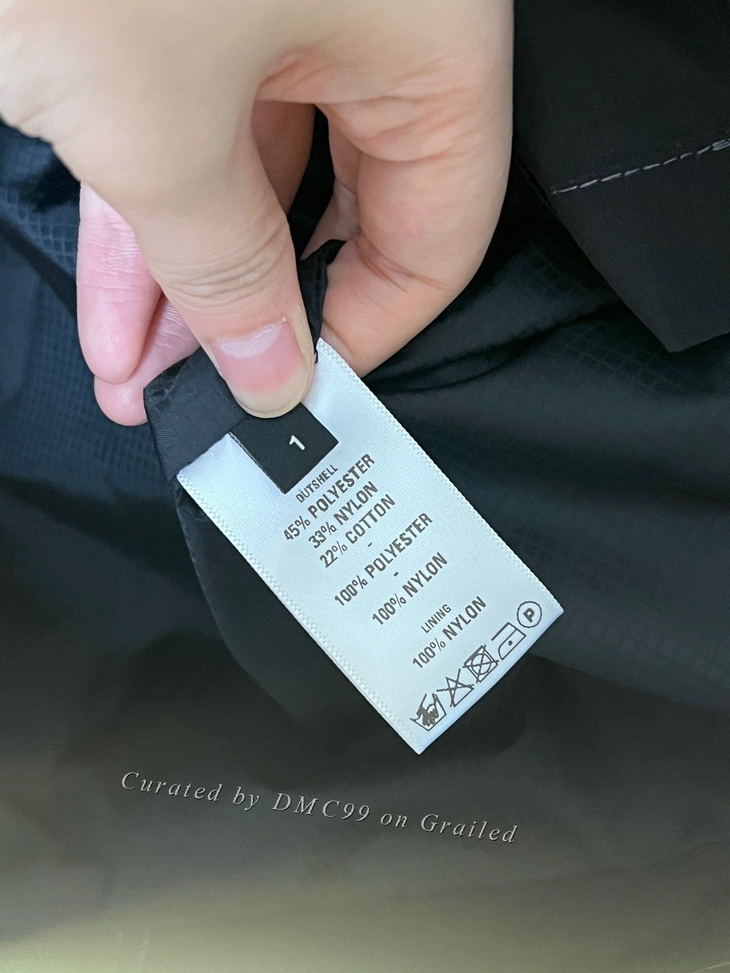 Hyein Seo Black Cropped Technical Jacket, Men's — image 4 of 5