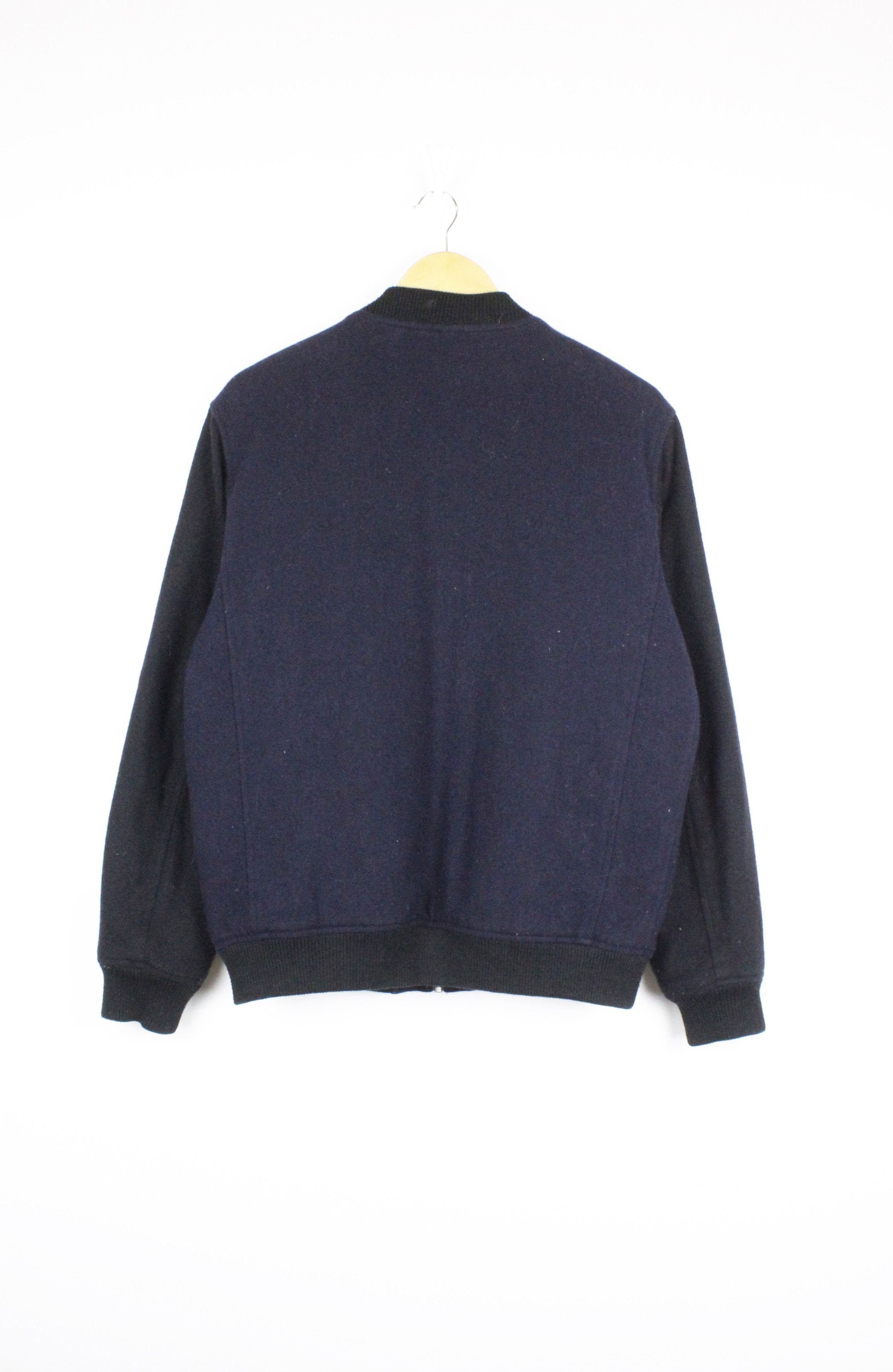Edwin Edwin Baller Navy Black Wool Bomber Jacket Size US L / EU 52-54 / 3 - 6 Thumbnail