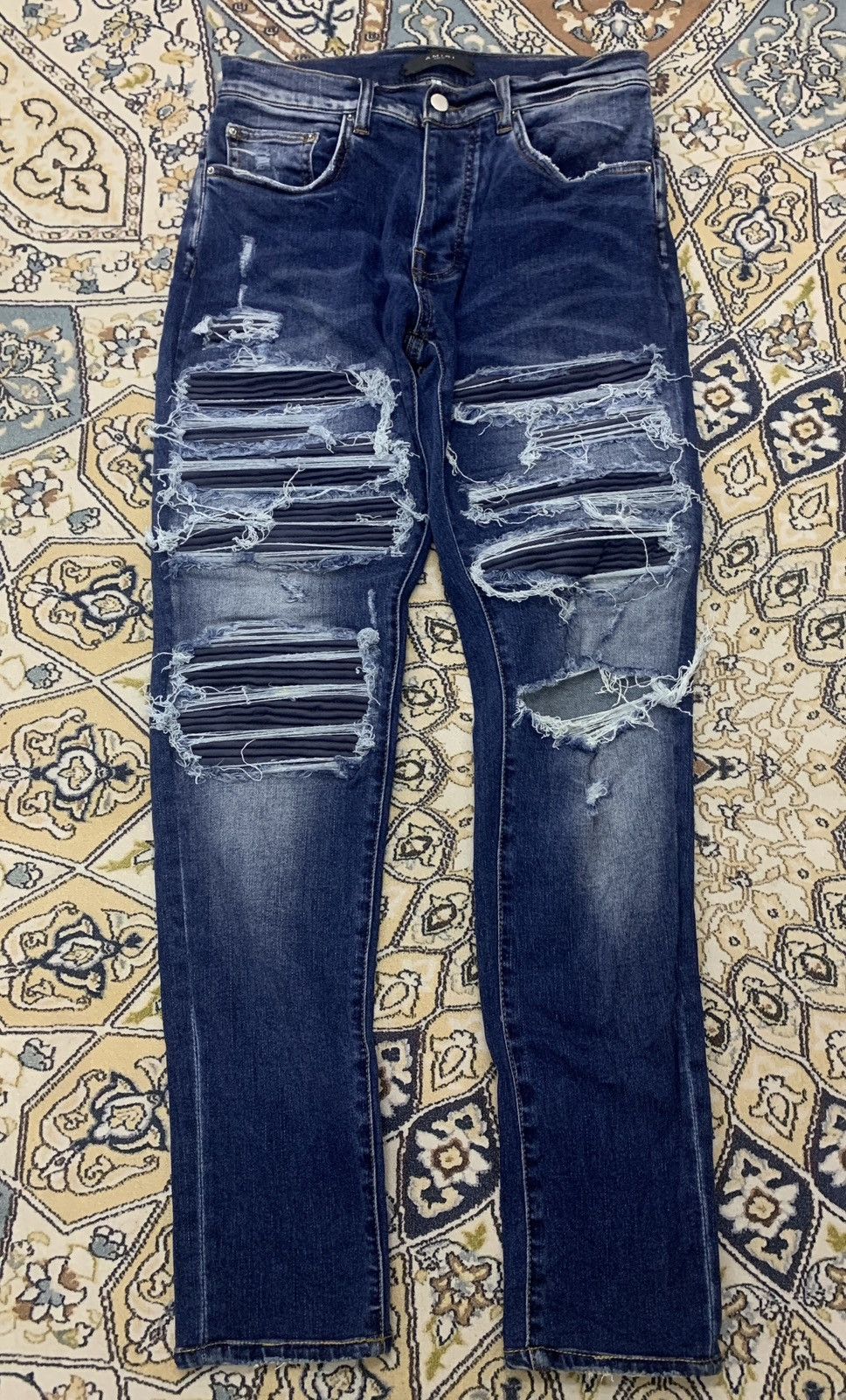 Amiri Amiri mx1 ripped skinny denim pants Size US 30 / EU 46 - 1 Thumbnail