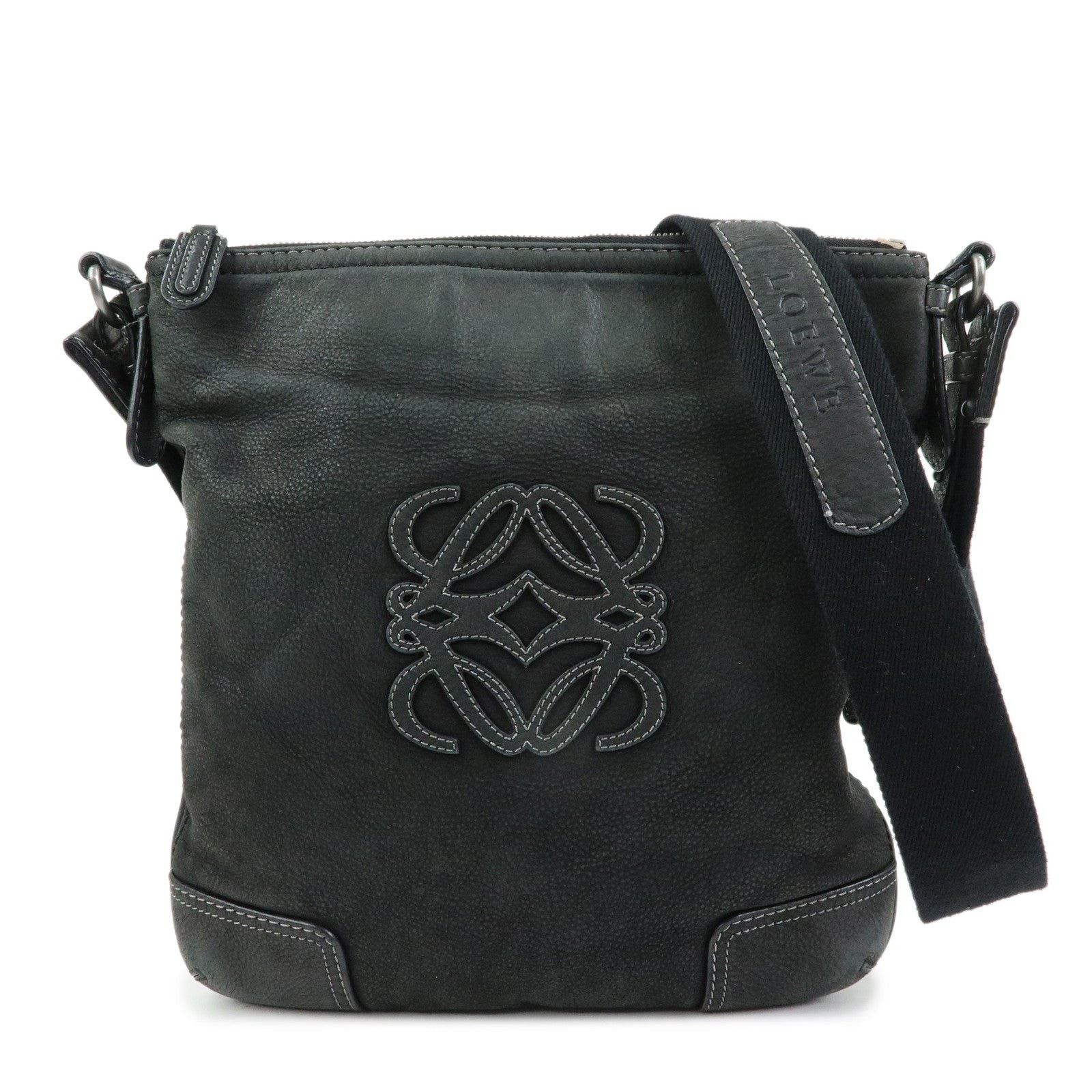 Loewe Loewe Anagram Calfskin Crossbody Bag Black Size ONE SIZE - 1 Thumbnail