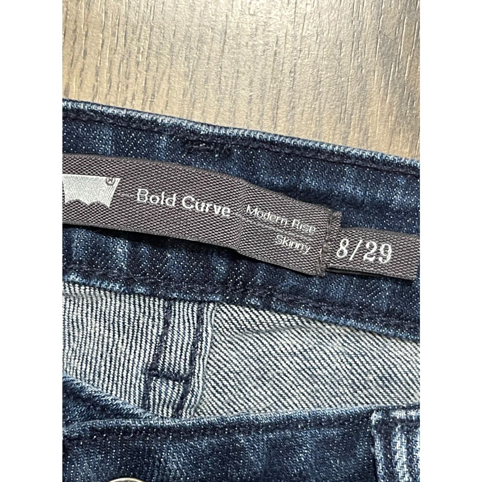 Levi's Levi's Jeans Womens Regular Skinny Denim 8/29 Blue 29 Inseam Modern Rise Bold Curve Size 30" / US 8 / IT 44 - 6 Thumbnail