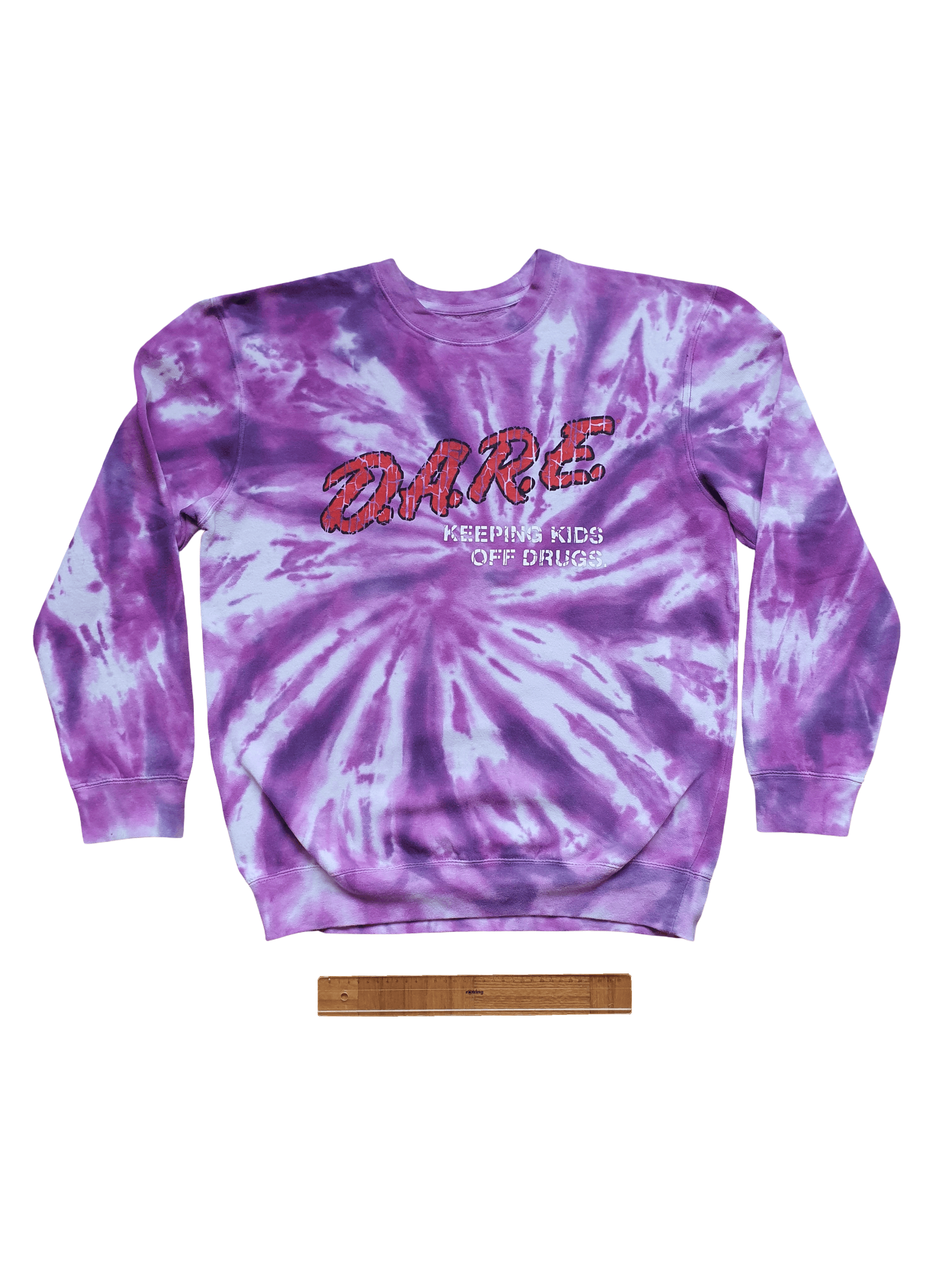 D.A.R.E Official Purple Spiral Tie-Dye Sweatshirt Pullover Size US M / EU 48-50 / 2 - 1 Thumbnail
