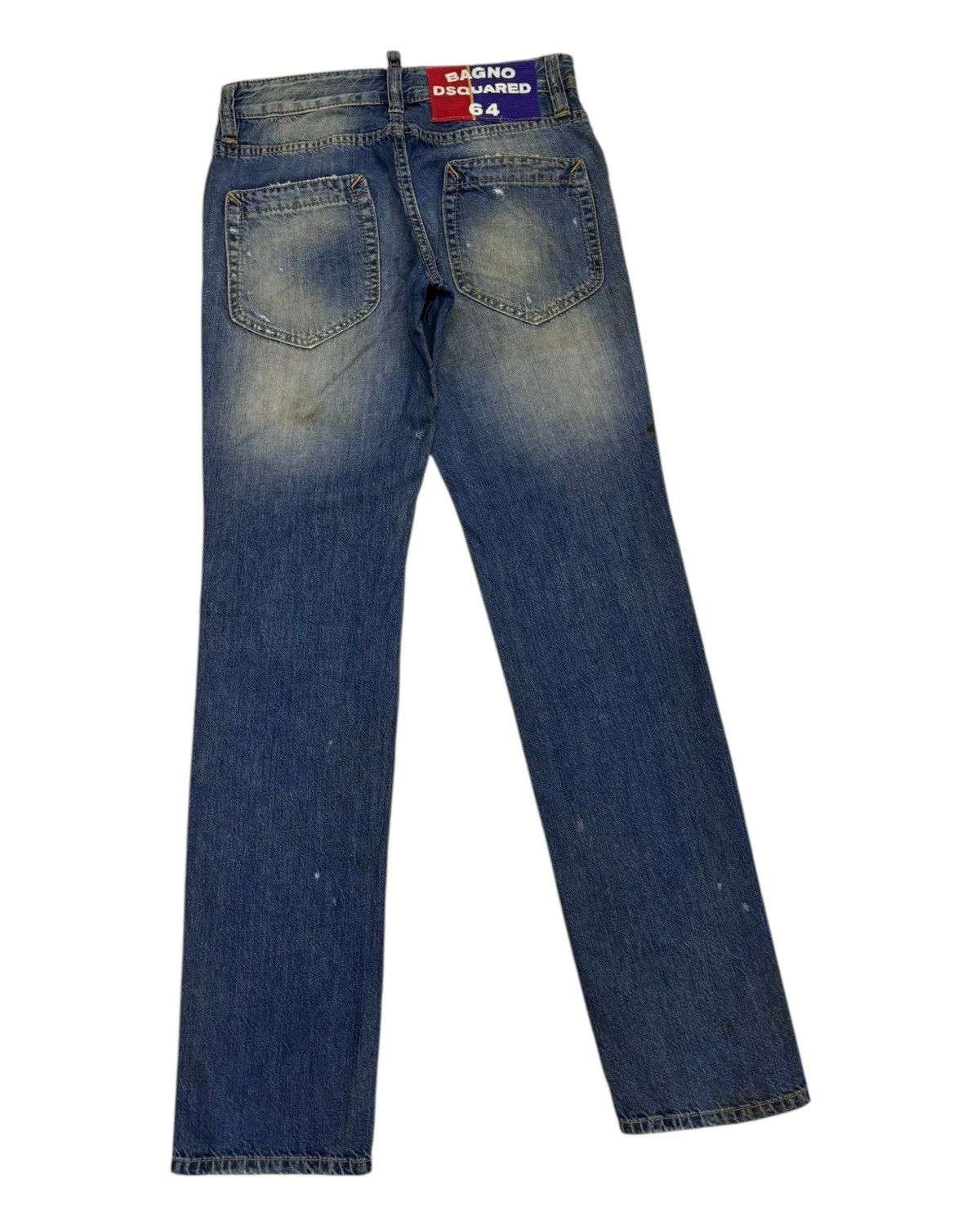 Dsquared2 Dsquared2 Bagno Straight Leg Fit Distressed Denim Jeans Size 28" / US 6 / IT 42 - 4 Thumbnail