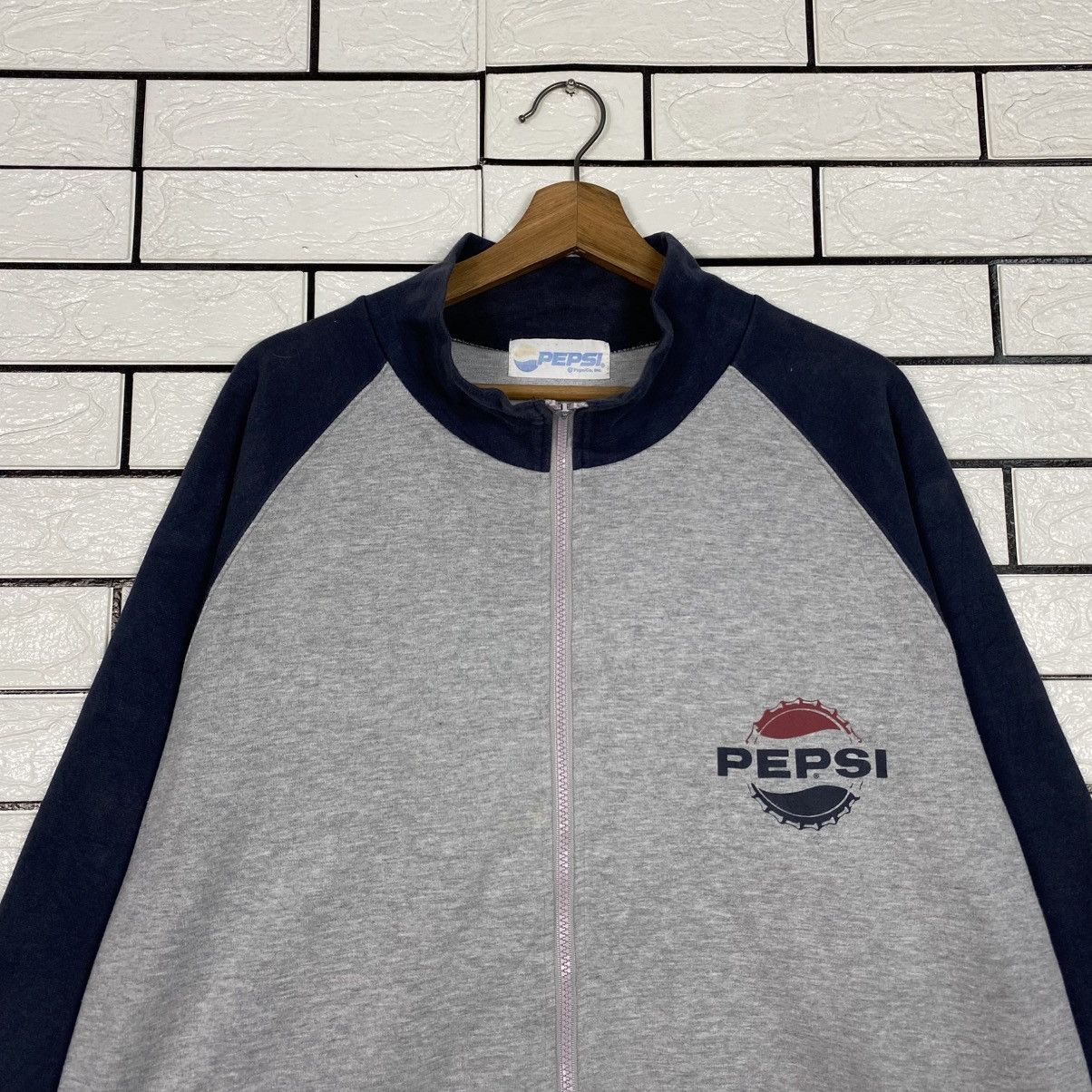 Japanese Brand 📌Vintage Zipper Sweater Pepsi Big Logo Size US L / EU 52-54 / 3 - 4 Thumbnail