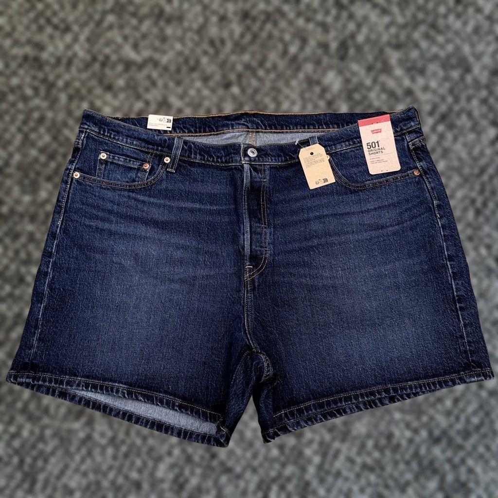 Levi's Levi's 501 Shorts Womens 22W Button Fly High Rise Stretch Denim Casual Blue 5-Pocket Womens Plus"} Size 40" / US 18 - 1 Thumbnail