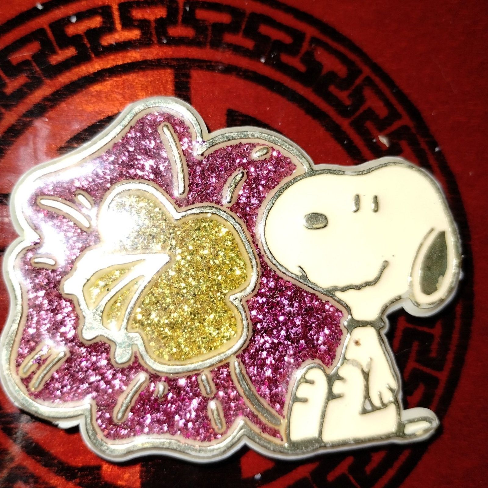 Vintage Vintage estate 1950s Snoopy magnet~glittery flower~very rare Size ONE SIZE - 1 Preview