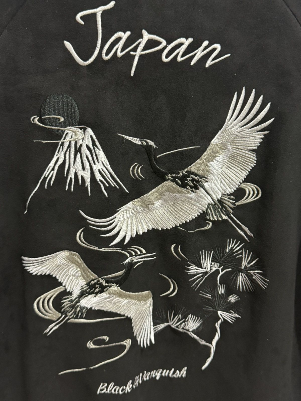 Vanquish Black by Vanquish Japan Embroidered Crane Bomber Jacket Size US M / EU 48-50 / 2 - 5 Thumbnail