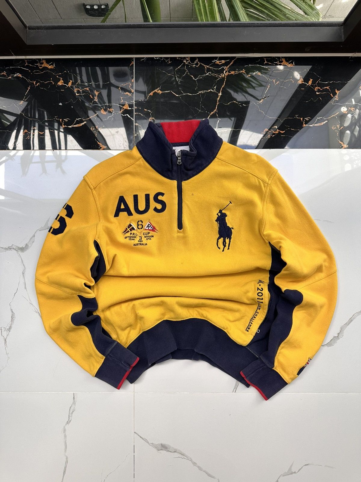 Polo Ralph Lauren × Vintage POLO RALPH LAUREN VINTAGE BIG LOGO ZIP SWEATSHIRT Size US L / EU 52-54 / 3 - 2 Thumbnail