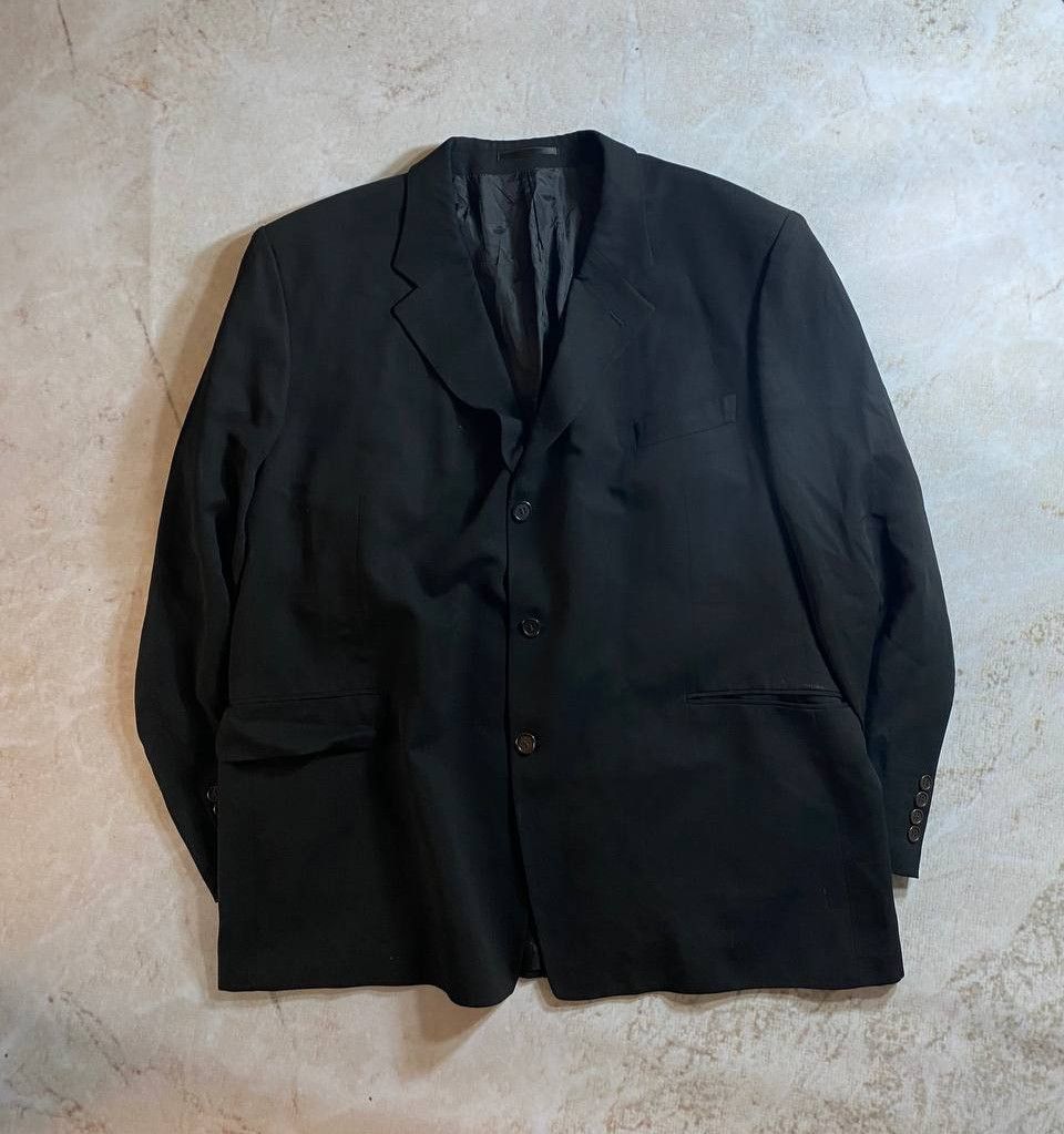Vintage Yves Saint Laurent Vintage Black Wool Luxury Blazer XXL Size 44R - 1 Thumbnail
