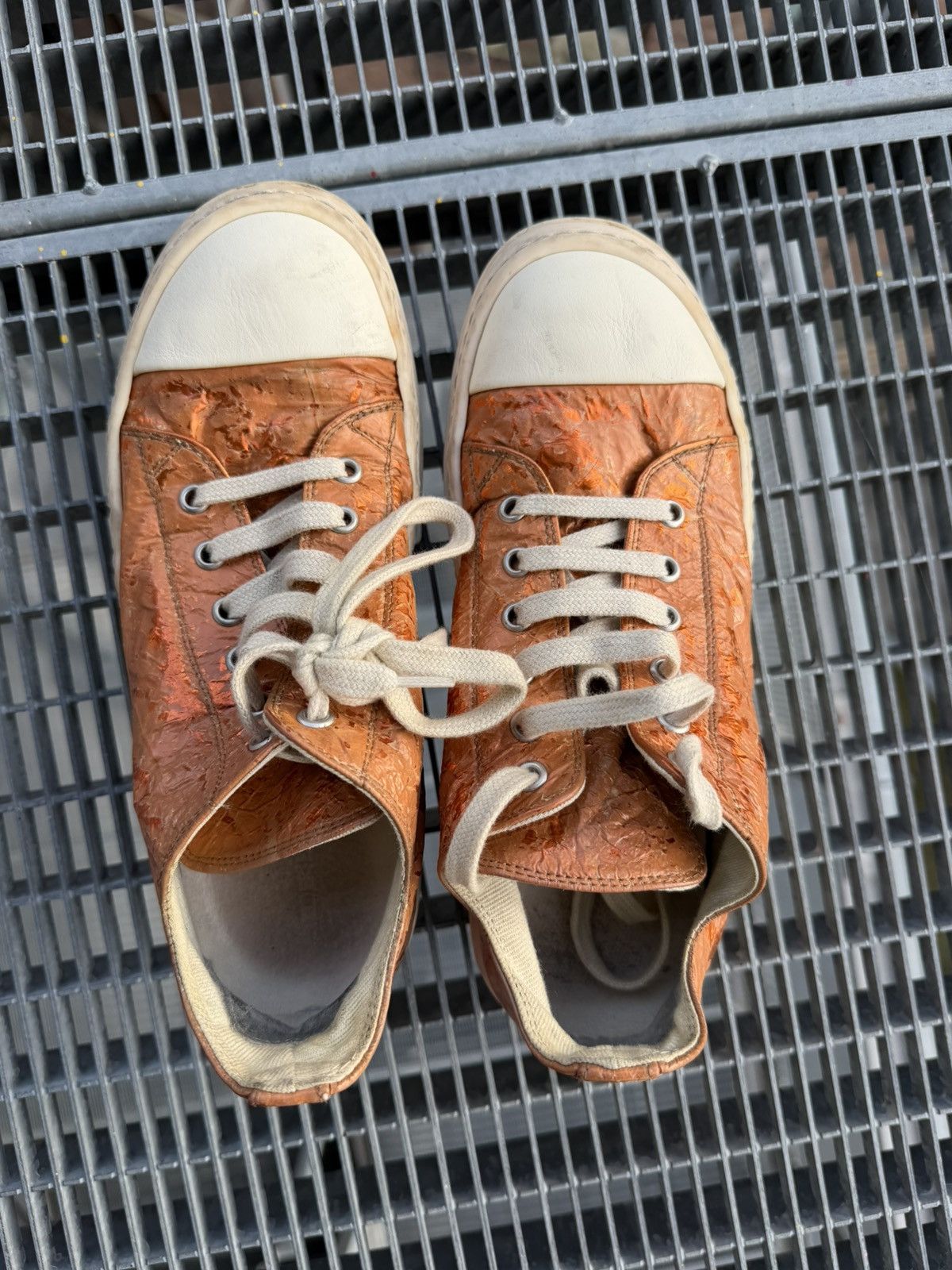 Rick Owens Drkshdw Rick Owens Drkshdw Papaya Low Ramones Size US 6.5 / IT 36.5 - 12 Thumbnail