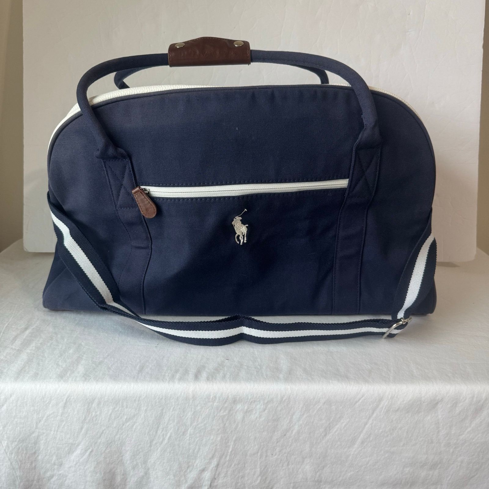 Polo Ralph Lauren Polo Ralph Lauren Duffle Bag Embroidered Navy Blue Travel Size ONE SIZE - 1 Thumbnail