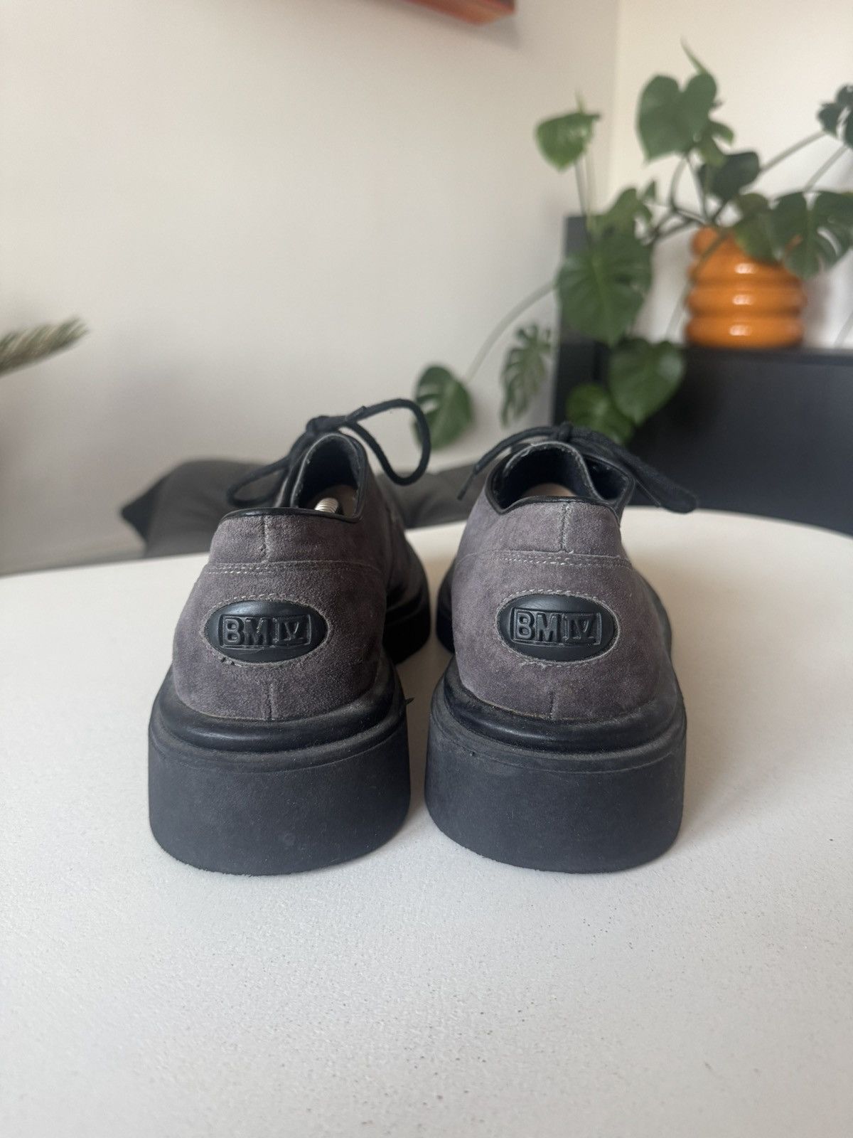 Leather Rare Vintage Avant Garde Platform Derby Leather Boots Suede Size US 8.5 / EU 41-42 - 5 Thumbnail
