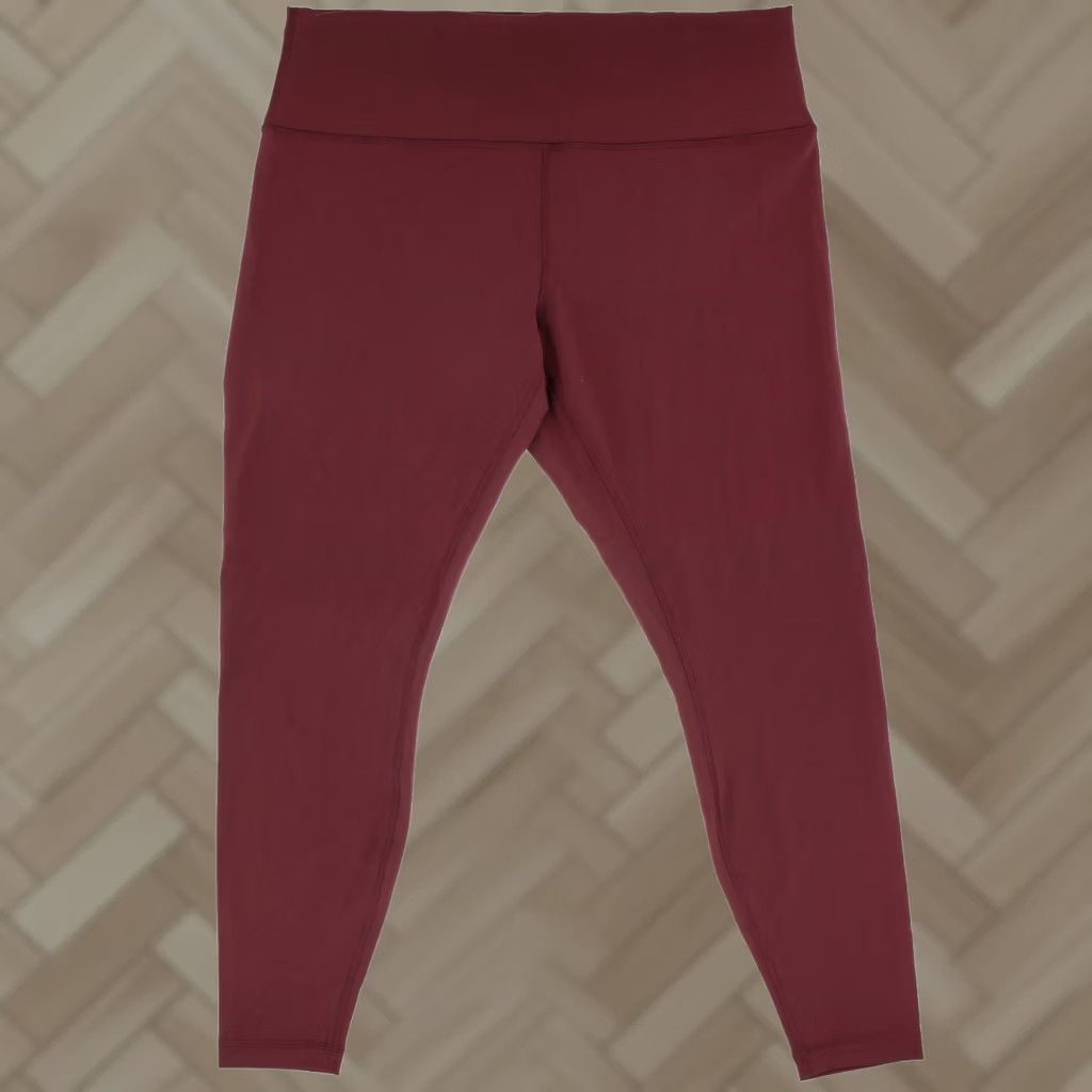 Lululemon Lululemon Wunder Trail High Rise Everlux Plus Size 28 in Leggings LW5DJ0S Burgundy Women's Plus Size Slim Leggings Size 40" / US 18 - 1 Thumbnail