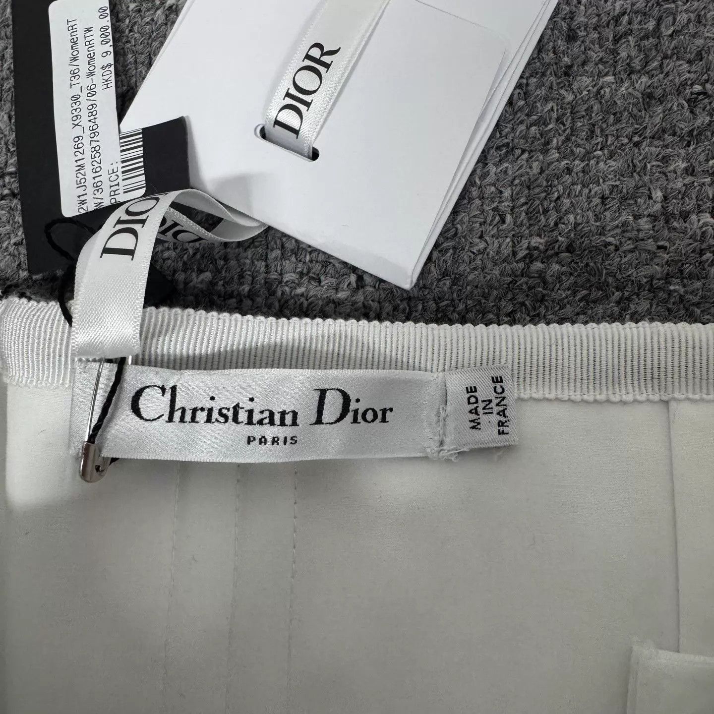 Dior Dior Asymmetric Black White Plaid Pleated Skirt Size 26" / US 2 / IT 38 - 5 Thumbnail