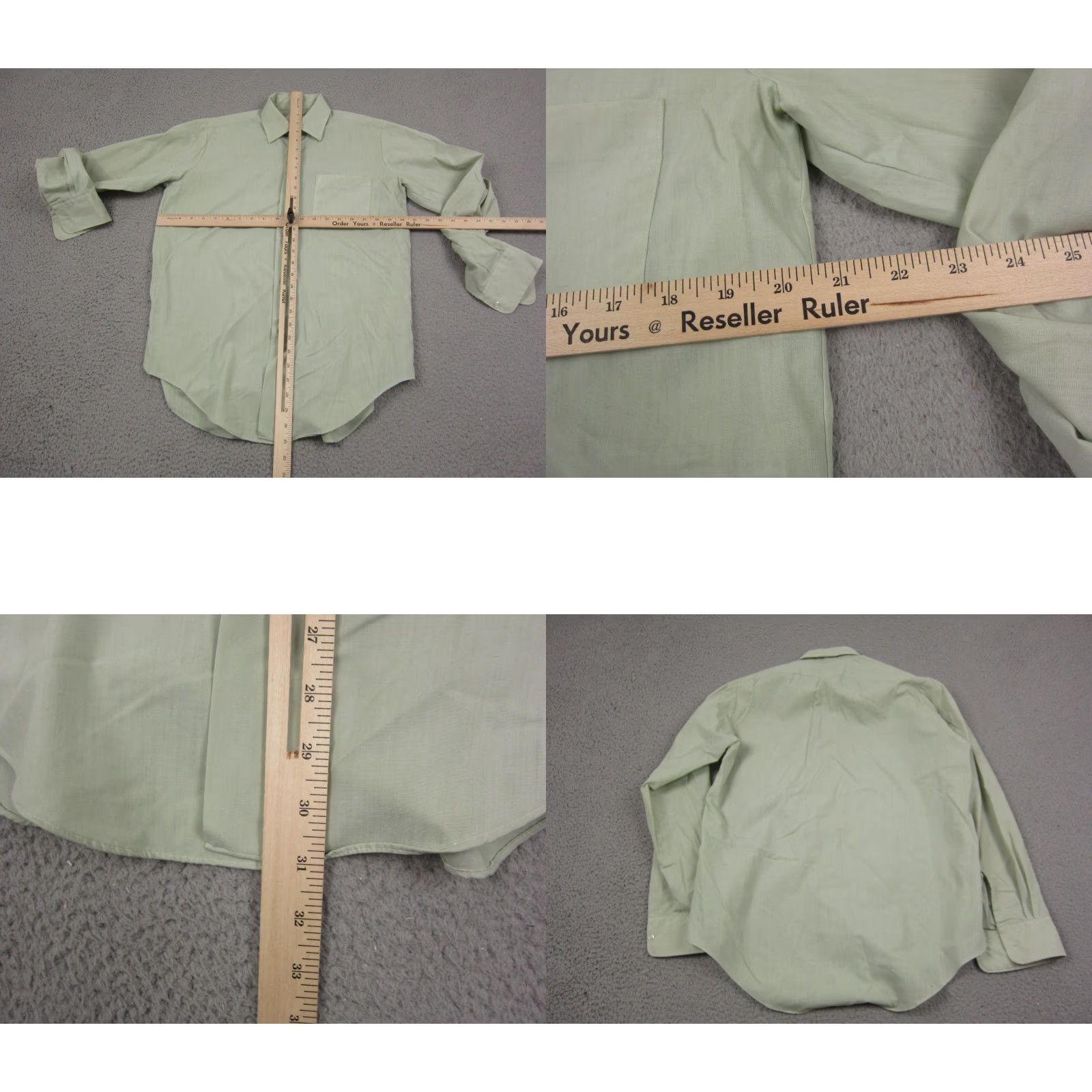 Vintage VINTAGE Brent Shirt Mens 15 Green 60s 50s Made in Japan Disco Leisure Shirt Size US M / EU 48-50 / 2 - 8 Thumbnail