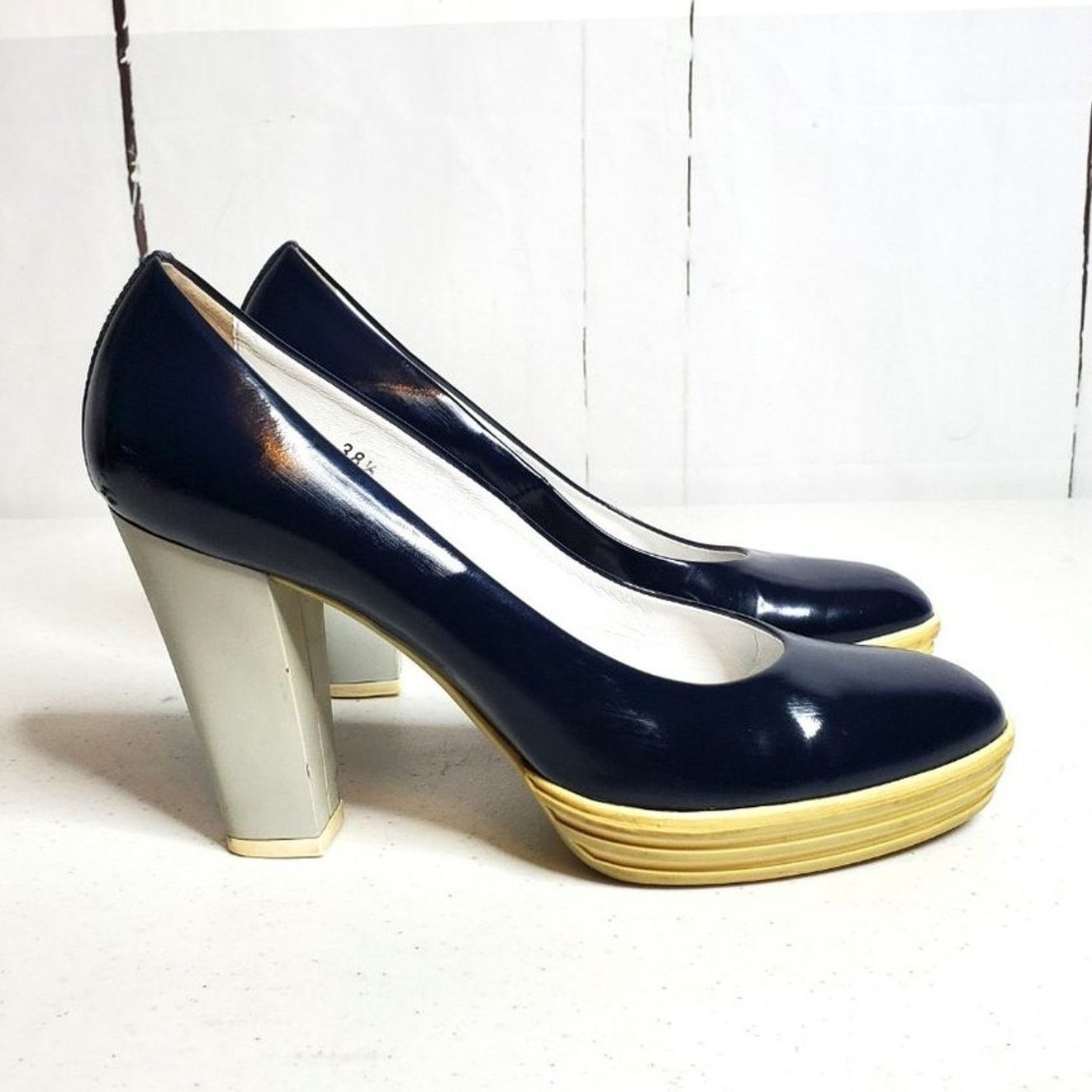 Hogan Vintage Hogan Patent Leather Sneaker Platform Heels 38.5 Size US 8 / IT 38 - 2 Thumbnail
