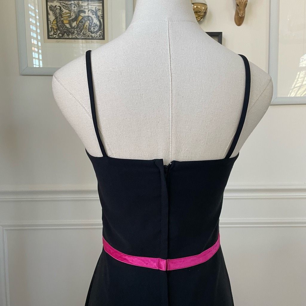 Vintage Vintage 90s Byer Too! Black Fuchsia Cocktail Dress 0 2 XS Size XS / US 0-2 / IT 36-38 - 4 Thumbnail