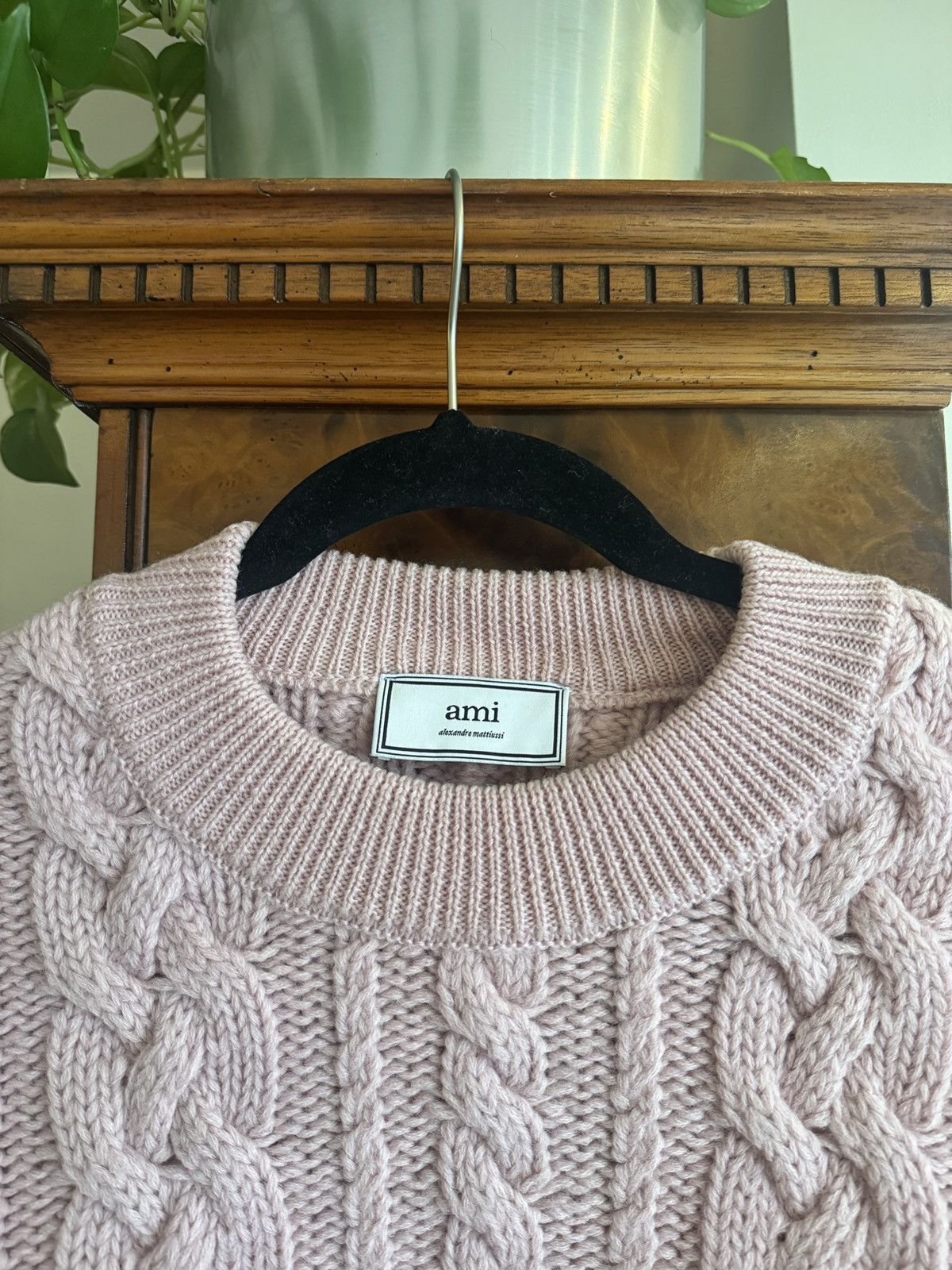 AMI AMI Paris Pink Cable Knit Sweater Size Medium Size US M / EU 48-50 / 2 - 4 Thumbnail
