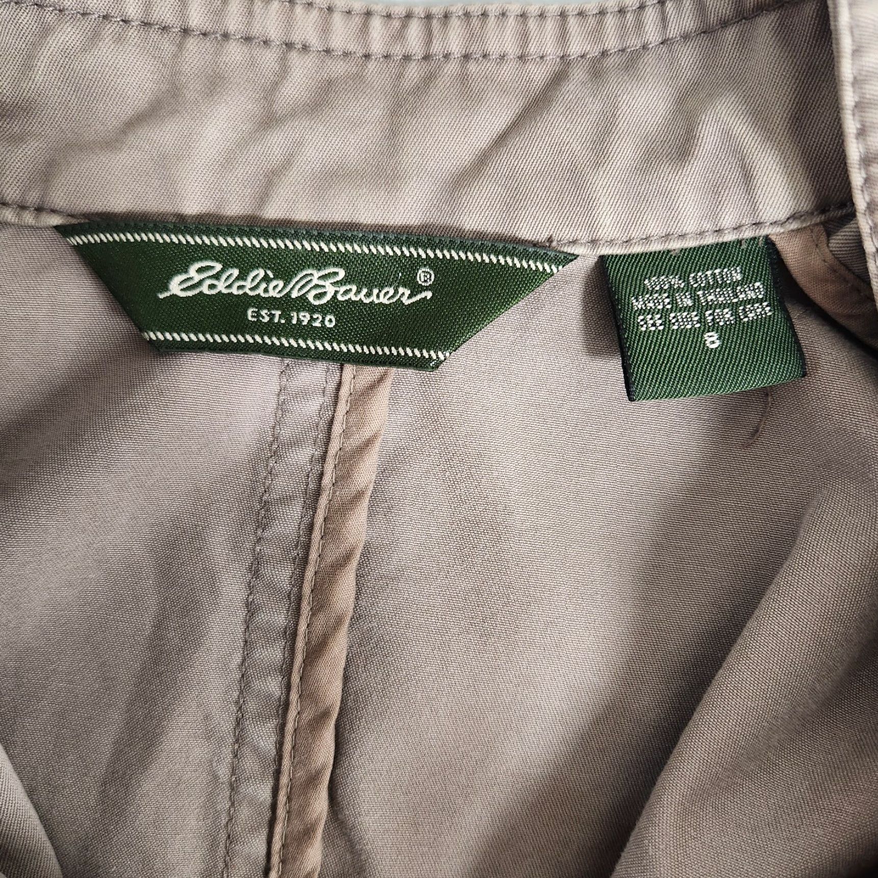 Eddie Bauer Eddie Bauer Womens Cotton Tan Buttonfront Field Utility Jacket-Size 8 Size M / US 6-8 / IT 42-44 - 7 Thumbnail