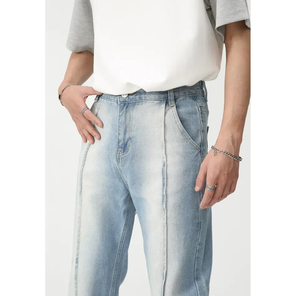 Japanese Brand Retro loose straight leg gradient jeans Size US 32 / EU 48 - 3 Thumbnail