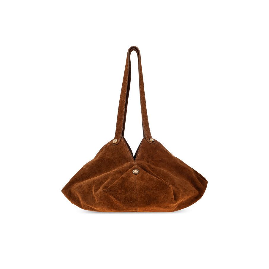 Versace VERSACE Protea Brown Suede Top Handle Bag New & Authentic Size ONE SIZE - 2 Thumbnail