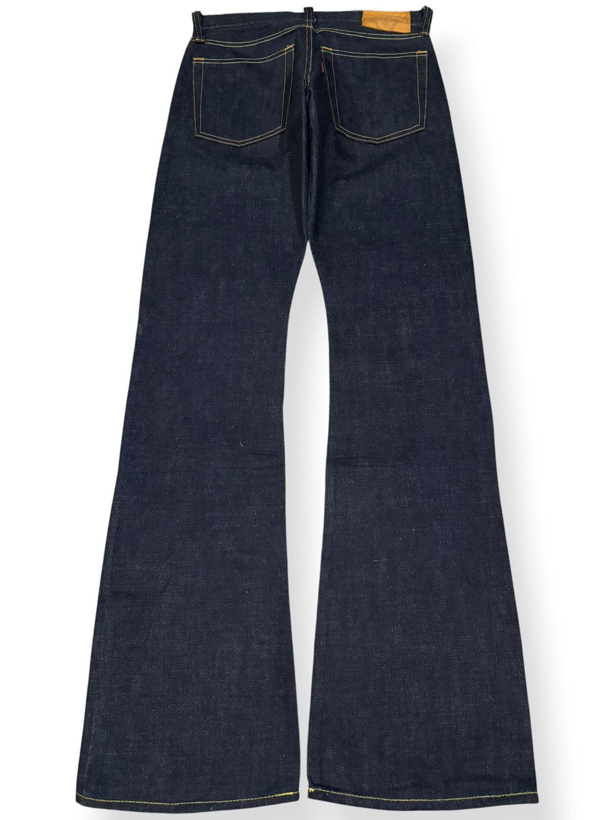 Tornado Mart Vintage Japanese Brand Jelado 15oz Raw Indigo Flare Jeans Size US 30 / EU 46 - 2 Thumbnail