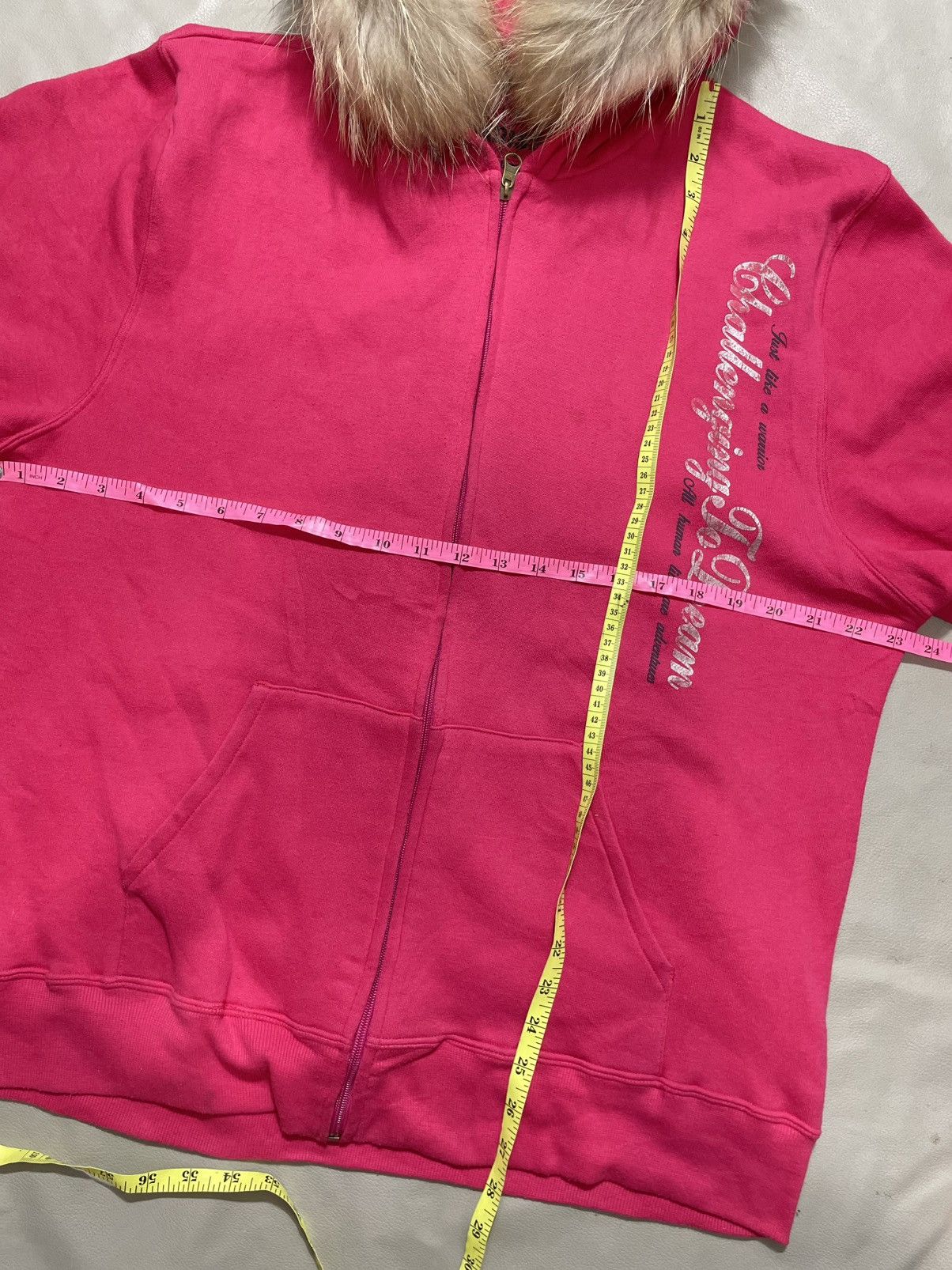 Hysteric Glamour Jadiss Poem Fur Hoodie Pink Tribal lgb ifsix style Size US L / EU 52-54 / 3 - 7 Thumbnail