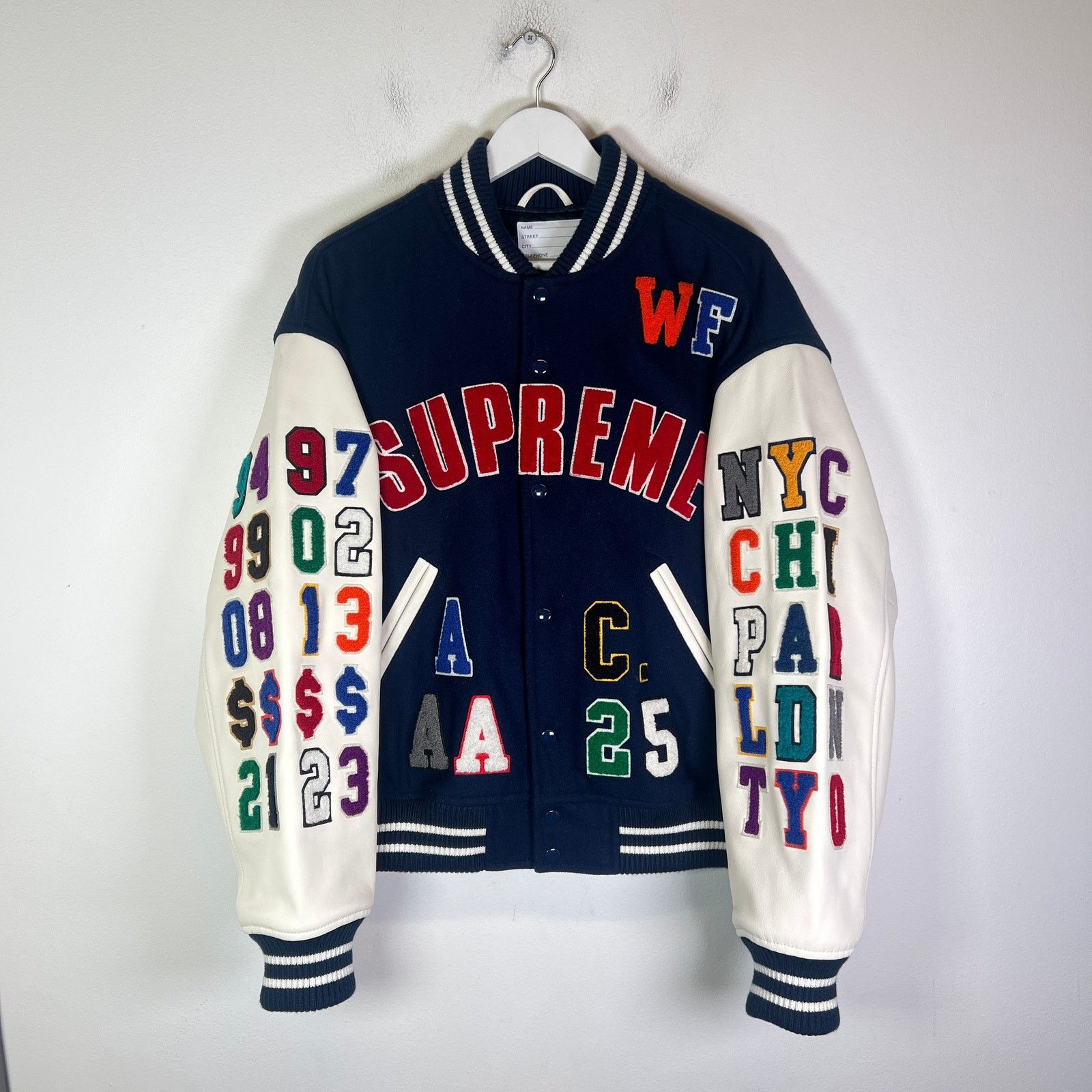 Supreme Supreme 15FW Harlequin Wool Varsity Jacket Multi | Grailed