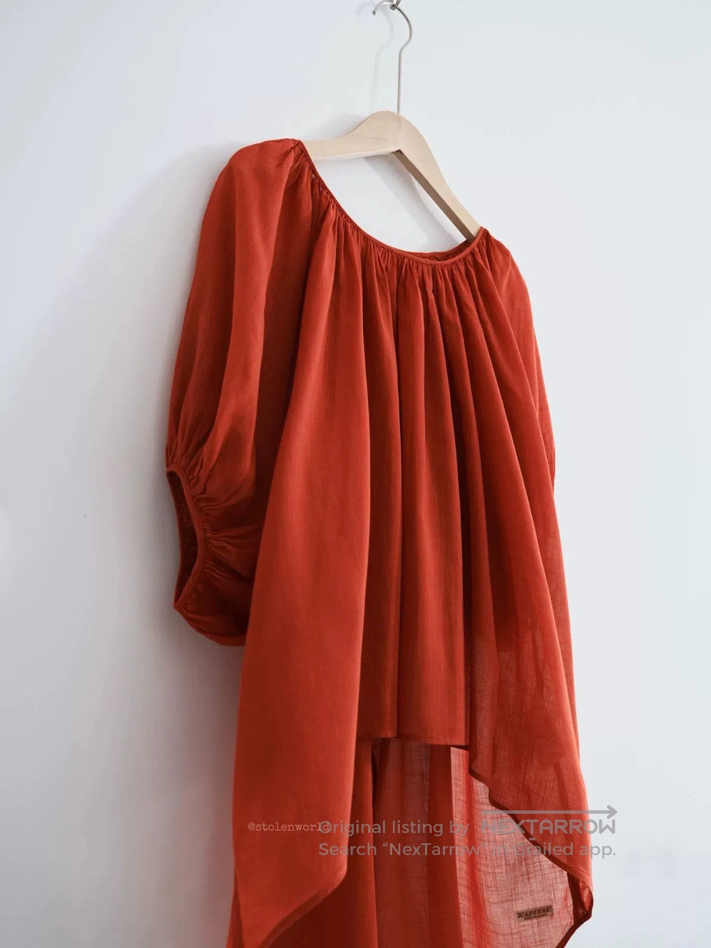 Kapital vintage rust red lantern sleeve top. Size S / US 4 / IT 40 - 7 Thumbnail