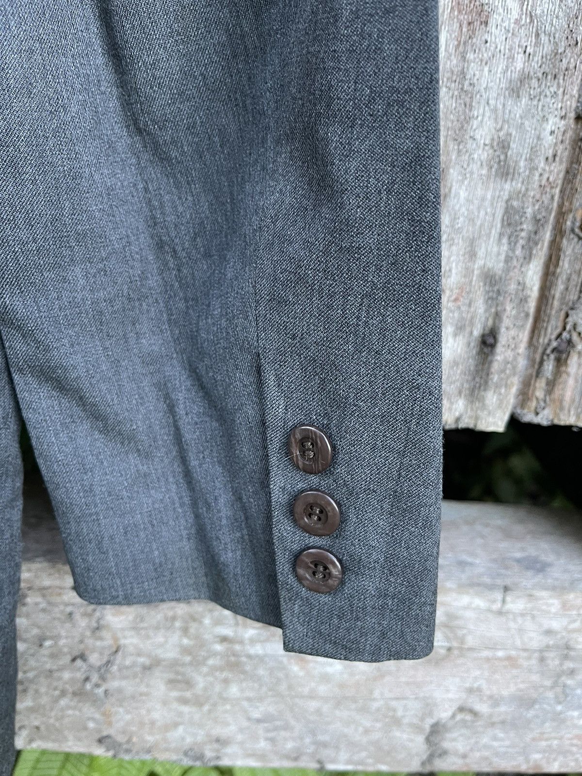 Jean Paul Gaultier Jean Paul Gaultier Homme Charcoal Wool DoubleBreasted Blazer Size 50S - 15 Thumbnail