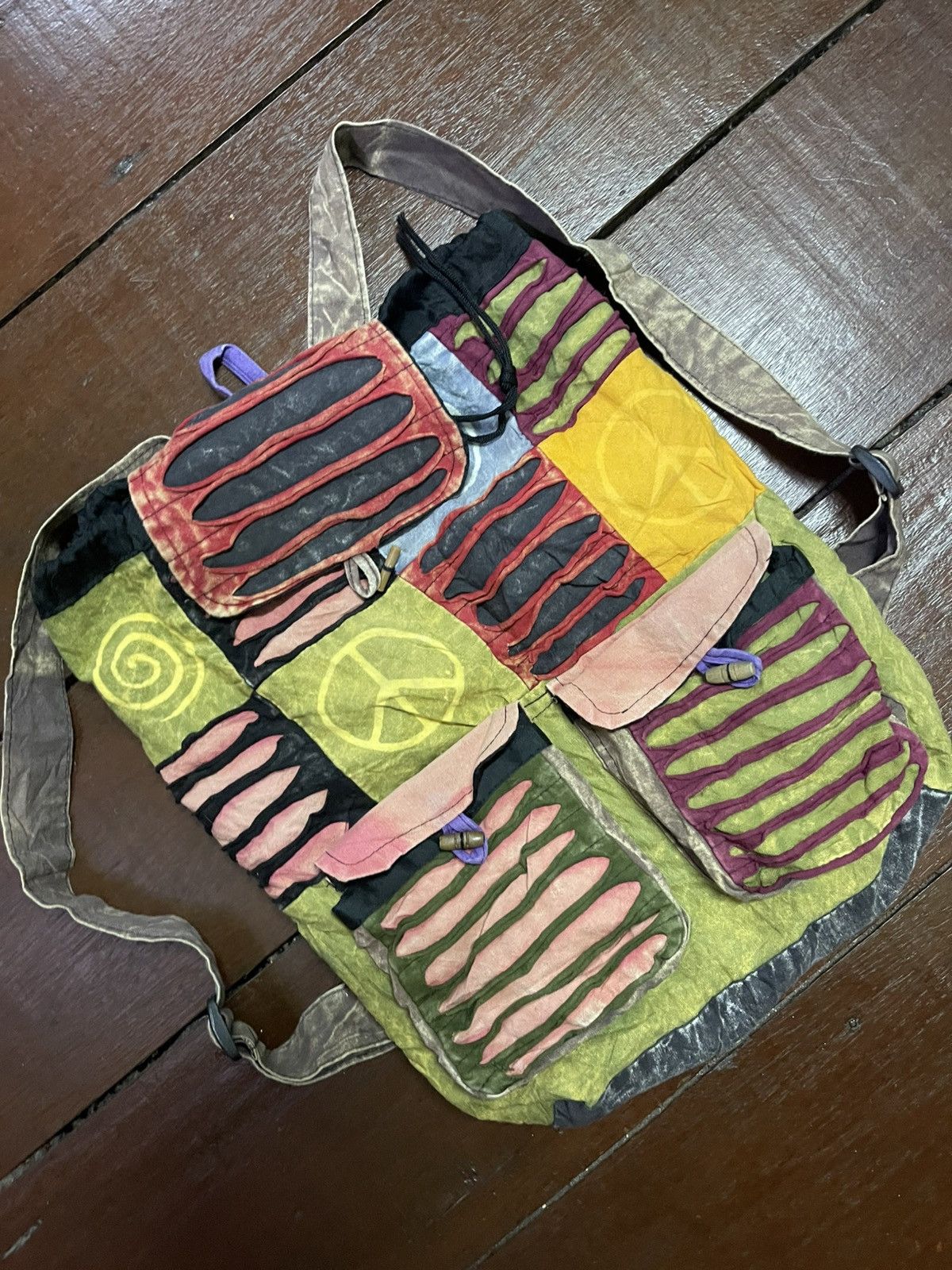 Japanese Brand Custom Dyed Multicolor Fanny Rucksack Bagpack Size ONE SIZE - 11 Thumbnail