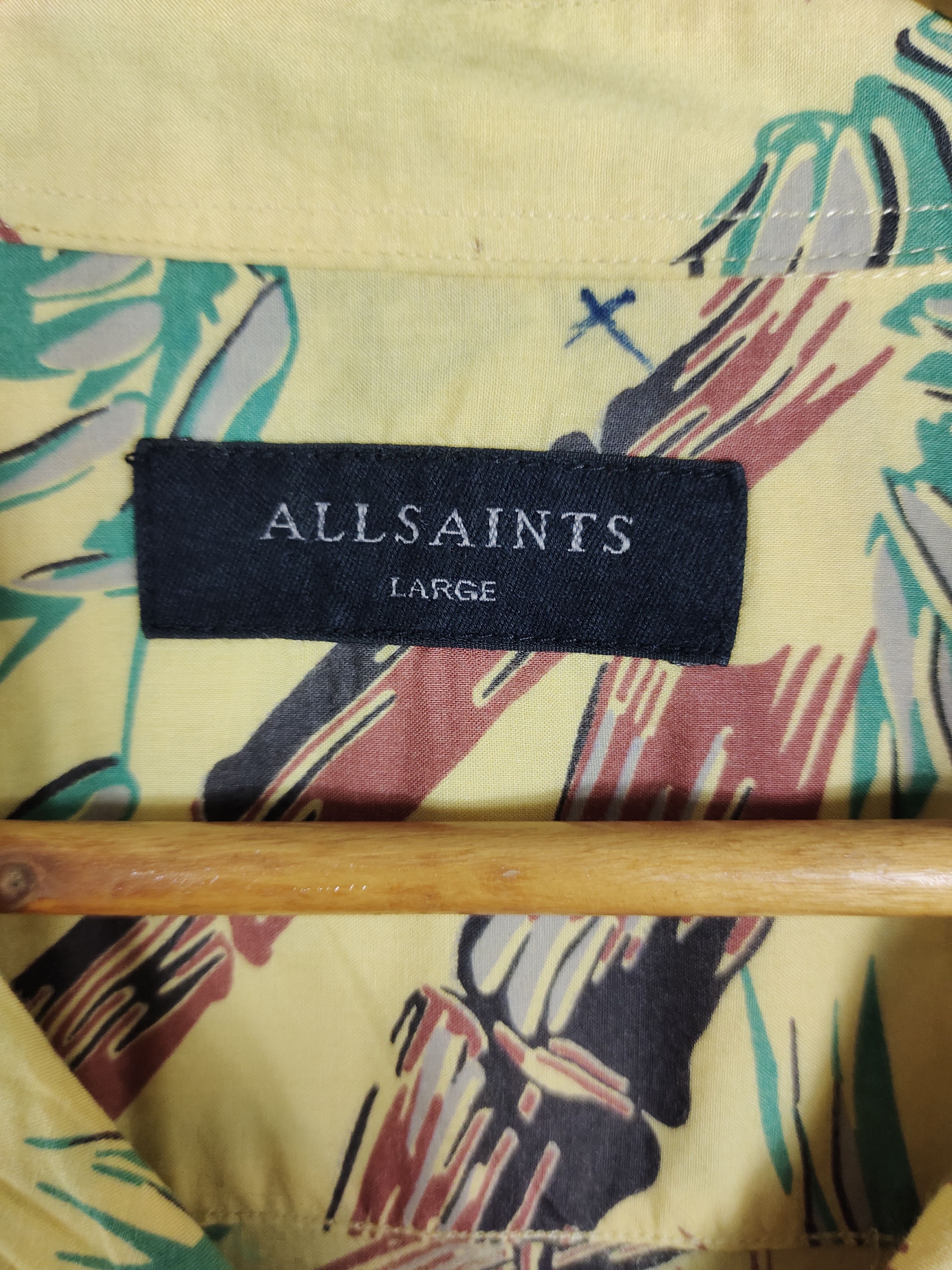 Allsaints Allsaints Rayon Bamboo Printed Hawaiian Shirt Size US L / EU 52-54 / 3 - 7 Thumbnail