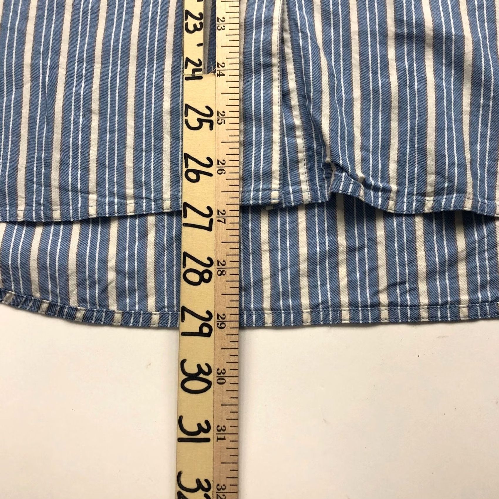 Vintage Babaton Shirt Tunic Long Sleeve Striped Button-Up Lyocell Tencel Blue M Women Adult Regular Casual Vintage No Size M / US 6-8 / IT 42-44 - 5 Thumbnail