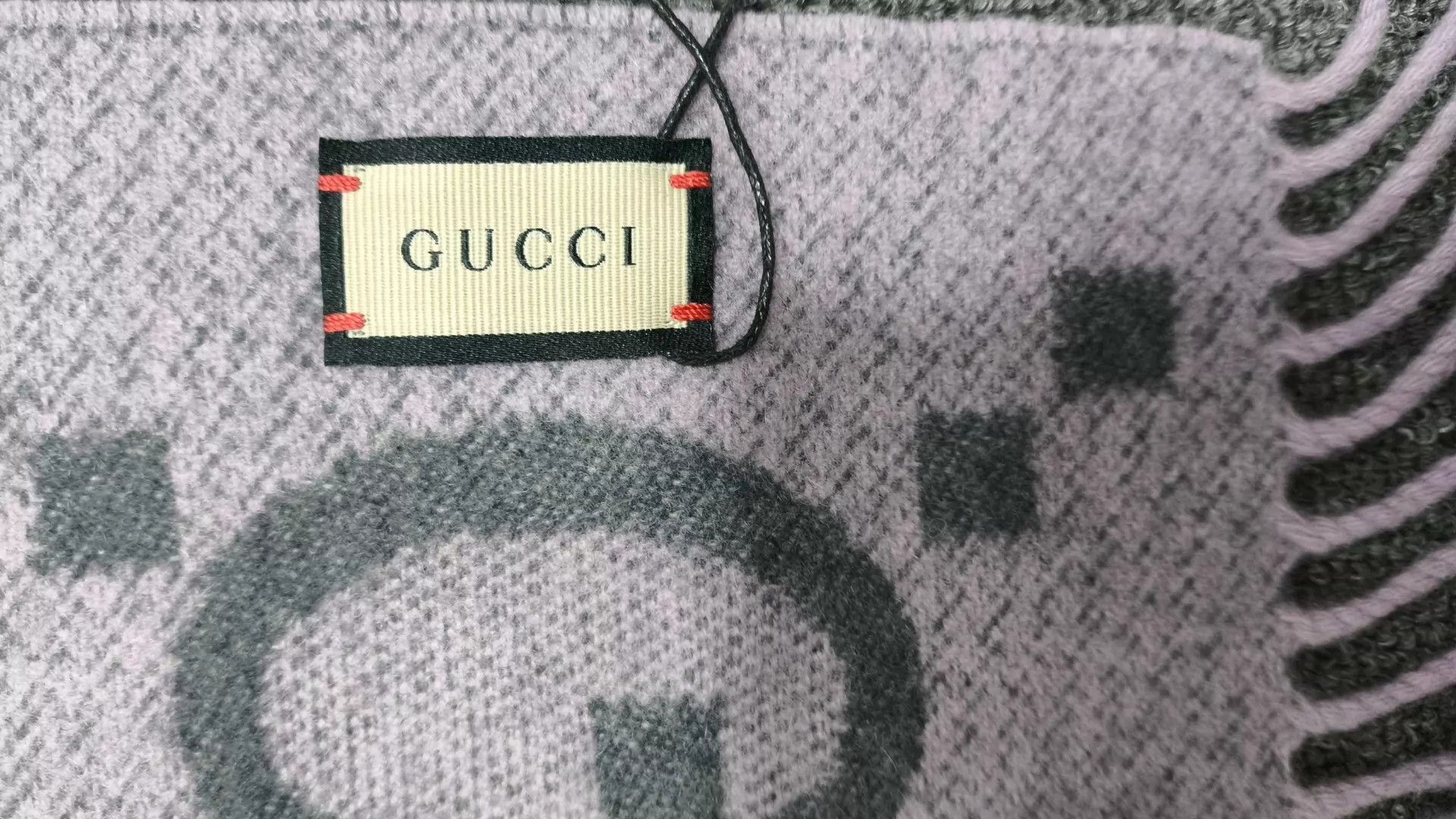 Gucci Gucci violet gray cashmere scarf Size ONE SIZE - 6 Thumbnail