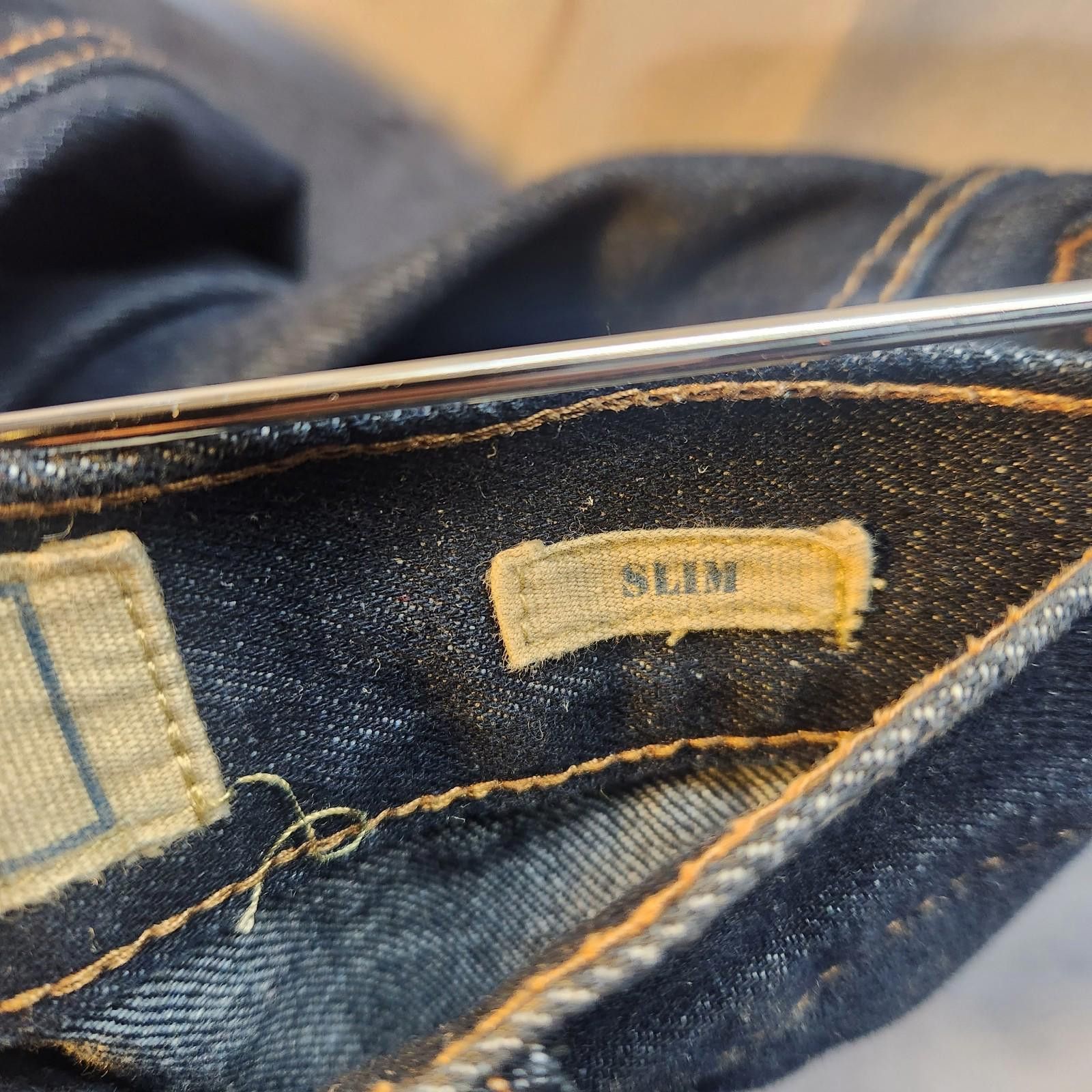 Designer Vintage Genes Blue Jeans Slim Size 34x32 Size US 34 / EU 50 - 11 Thumbnail