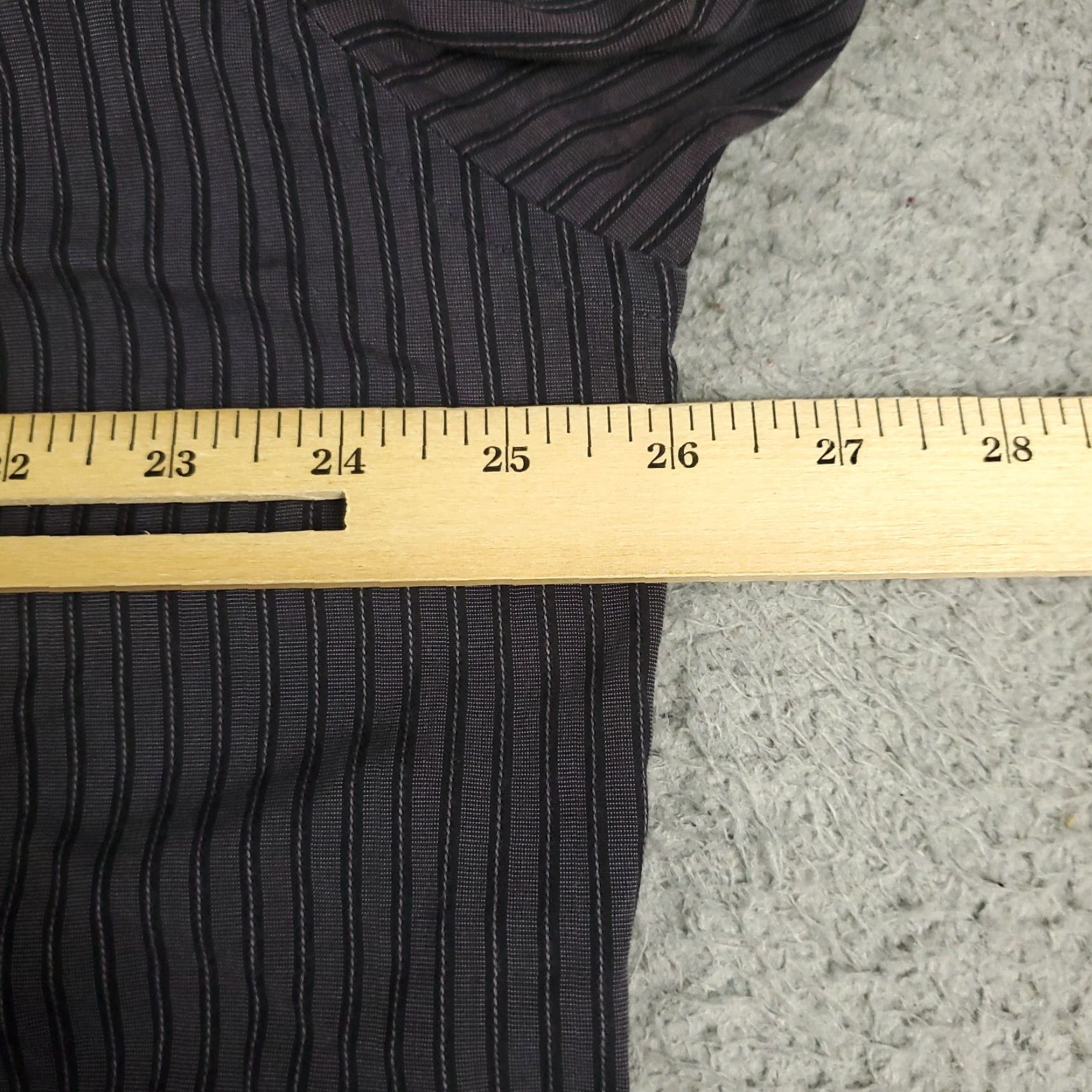 Vintage VINTAGE Jhane Barnes Shirt Mens 2XL Gray Striped Button-Up Long Sleeve Casual Business Formal Party/Cocktail Workwear Mens Size US XXL / EU 58 / 5 - 7 Thumbnail