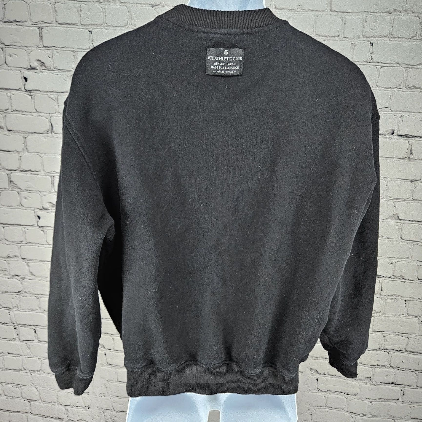 Vintage Ice Athletic Club Sweatshirt Black 100% Cotton Crewneck Logo Pullover Large L Mens Size US L / EU 52-54 / 3 - 2 Thumbnail