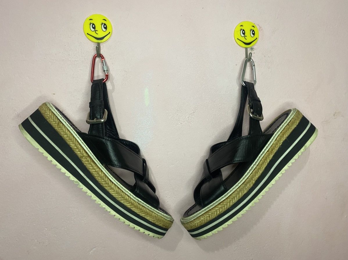 Issey Miyake × Japanese Brand × mercibeaucoup Mercibeaucoup by issey miyake leather black sandal Size US 7 / IT 37 - 12 Thumbnail