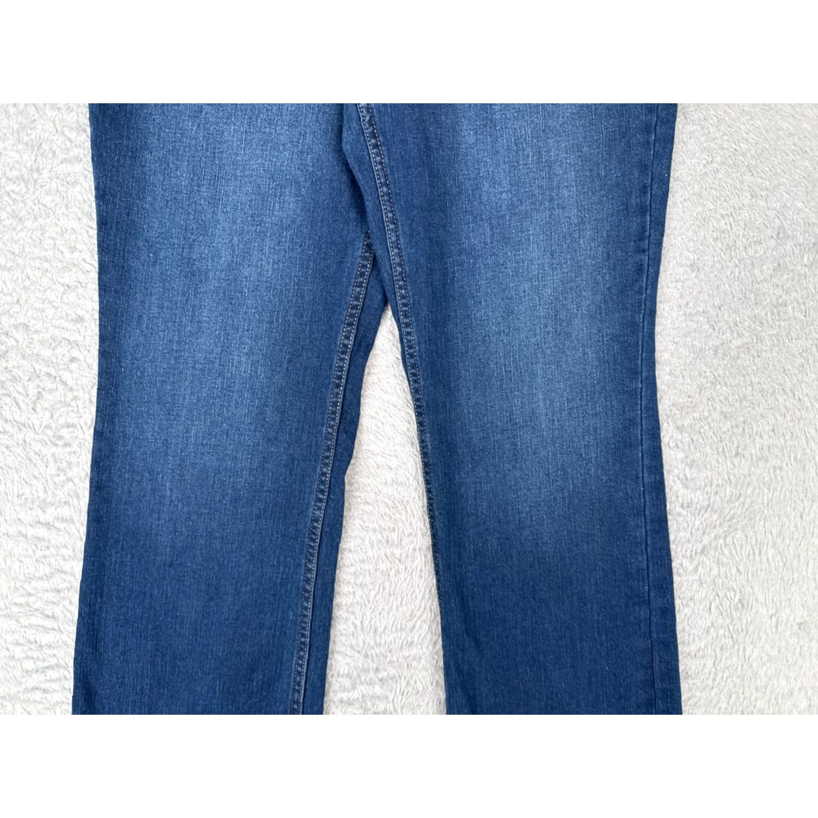 Calvin Klein Calvin Klein Jeans Womens Jeans 30x29 Blue High Rise Bootcut 30 29 Denim Button Fly Stretch Pockets Logo Embroidered Size 34" / US 12 / IT 48 - 3 Thumbnail