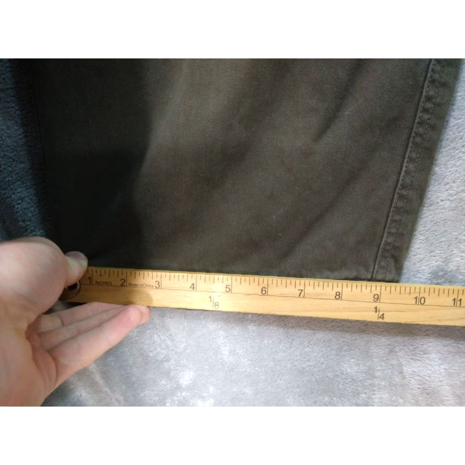 Vintage Woolrich Jeans Mens 44 x 31 Green Flannel Lined Chino High Rise Tapered Leg Size US 44 / EU 60 - 7 Thumbnail