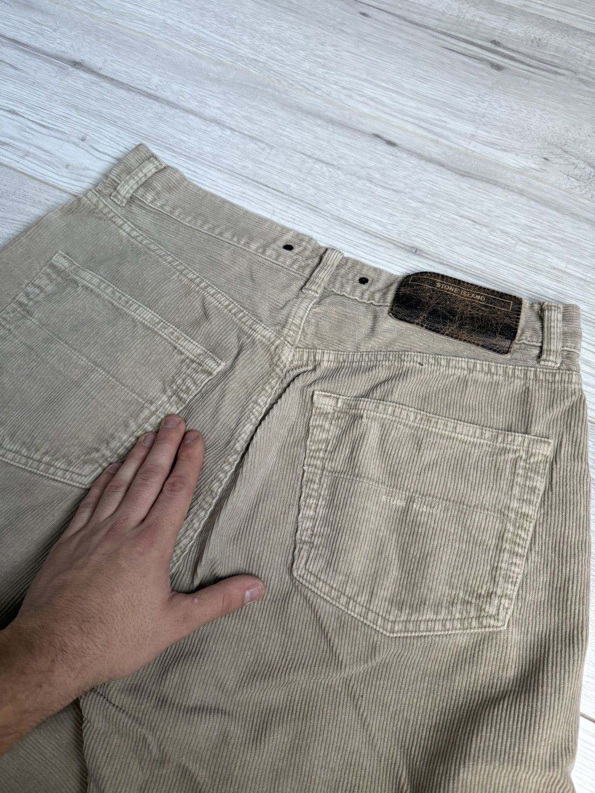 Massimo Osti × Stone Island × Vintage Vintage Velvet Pants Stone Island Size US 32 / EU 48 - 5 Thumbnail