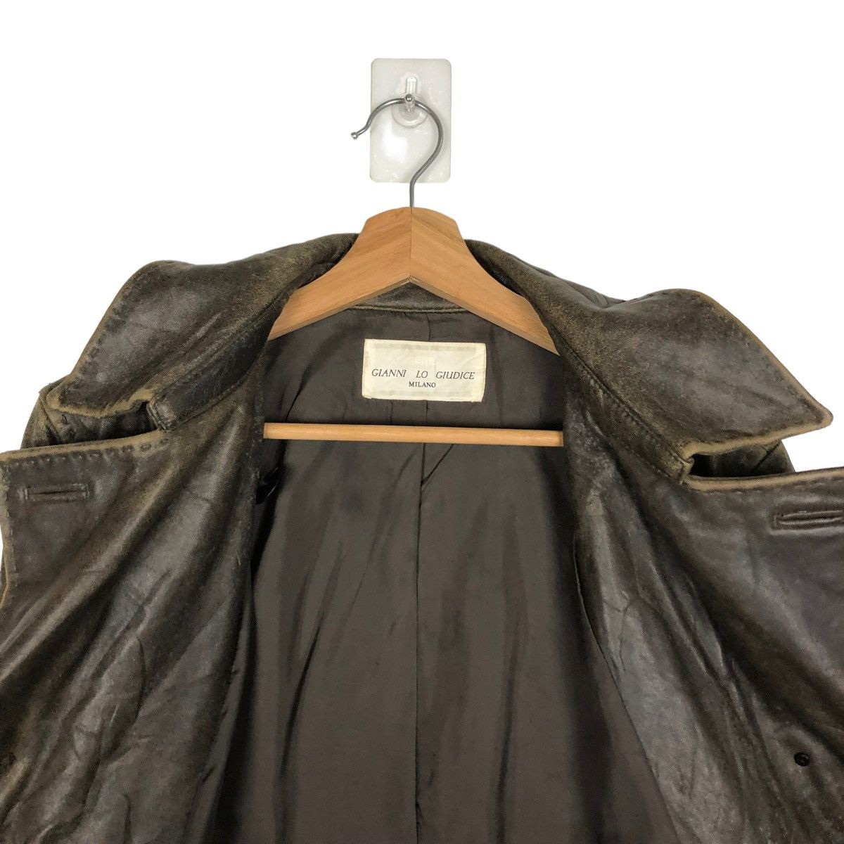 Genuine Leather 🔥90s Vintage Genuine Leather Jacket Gianni Lo GuidiceMilano Size US M / EU 48-50 / 2 - 8 Thumbnail