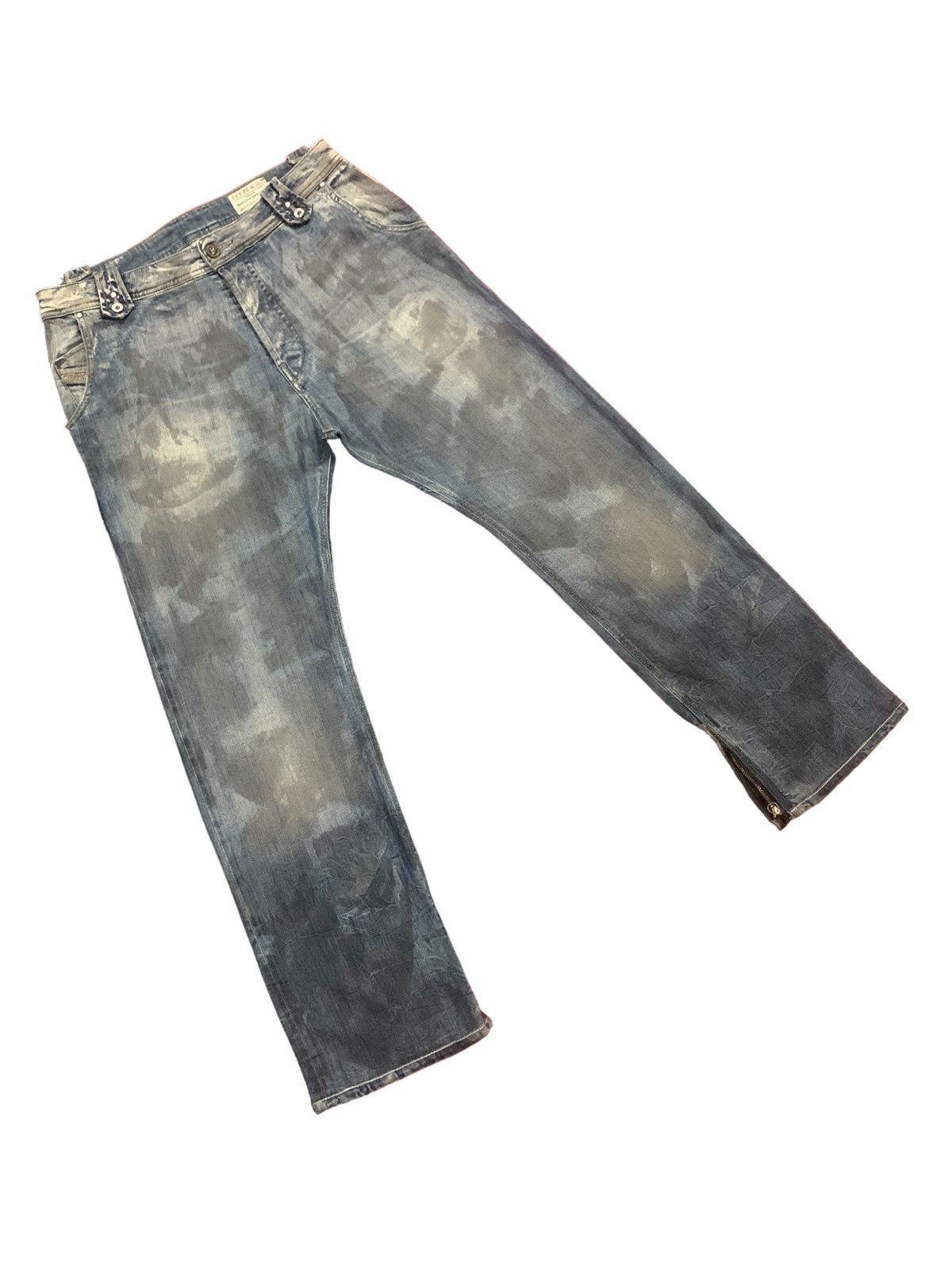 Diesel × Diesel Black Gold 🔥Rare🔥 Diesel ButtonFly Grey Mud Wash Jeans Size US 31 - 8 Thumbnail